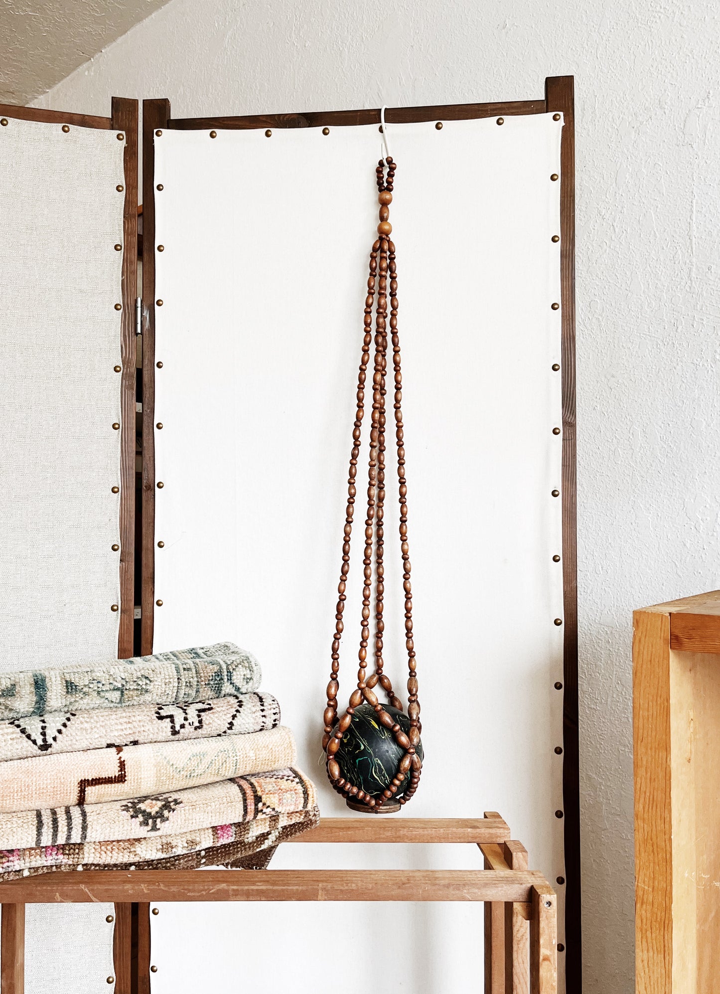 Vintage Beaded Plant Hanger