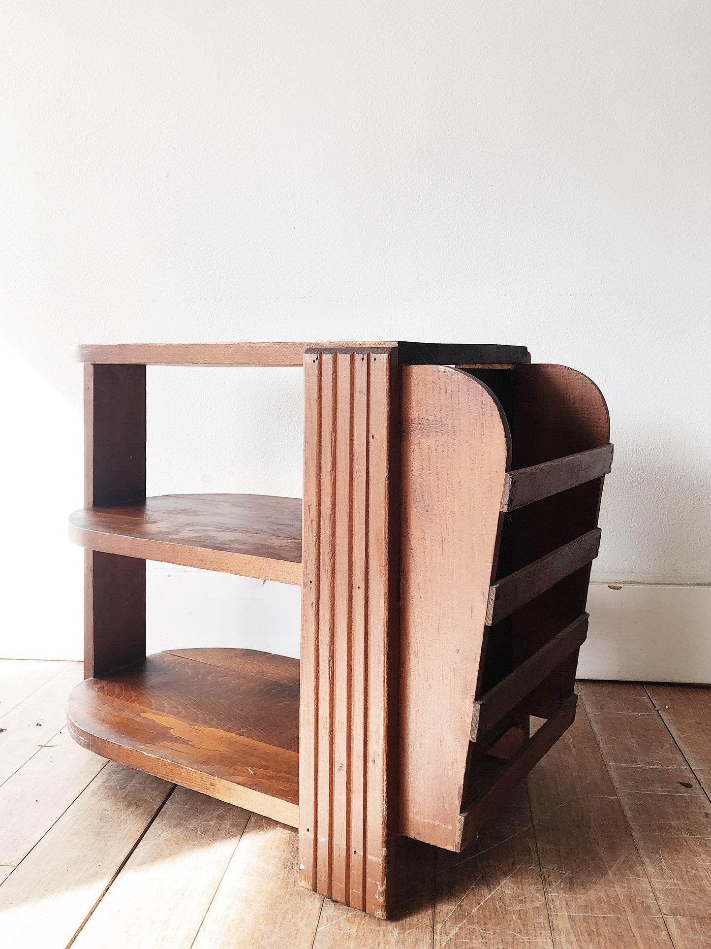 Vintage Deco Shelf with Book Rack