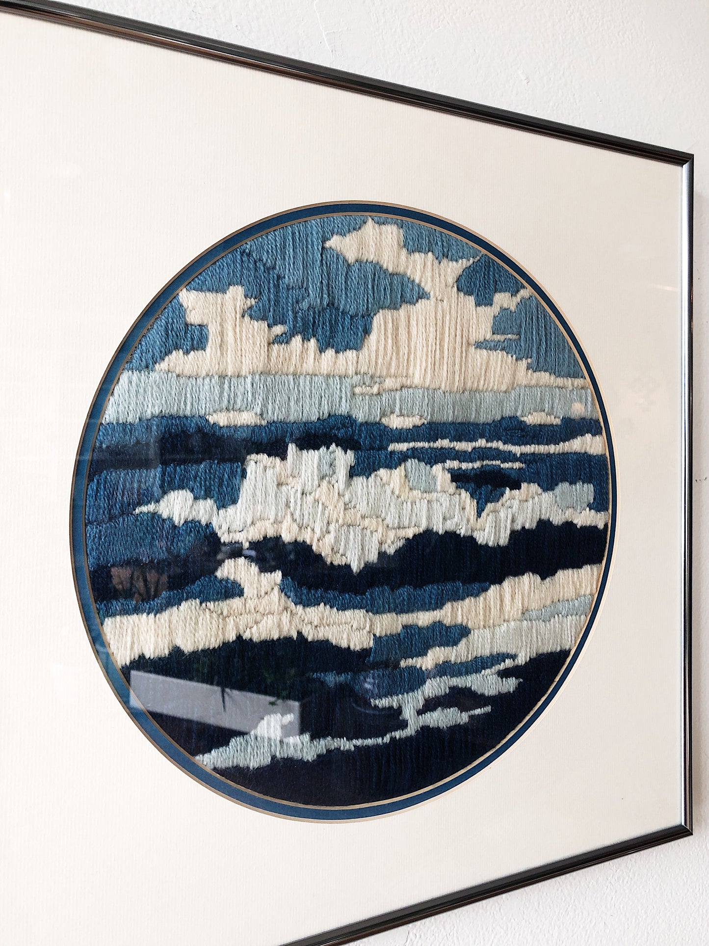 Vintage Bargello Framed Landscape