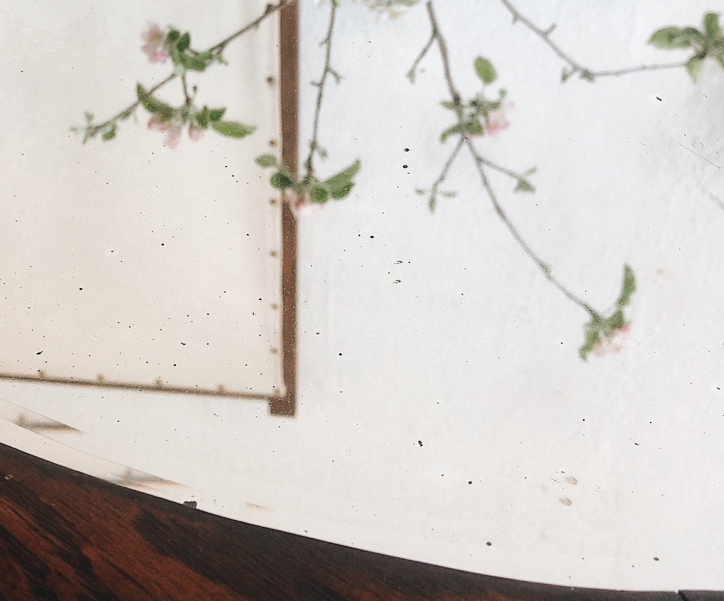 Antique Beveled Oval Mirror