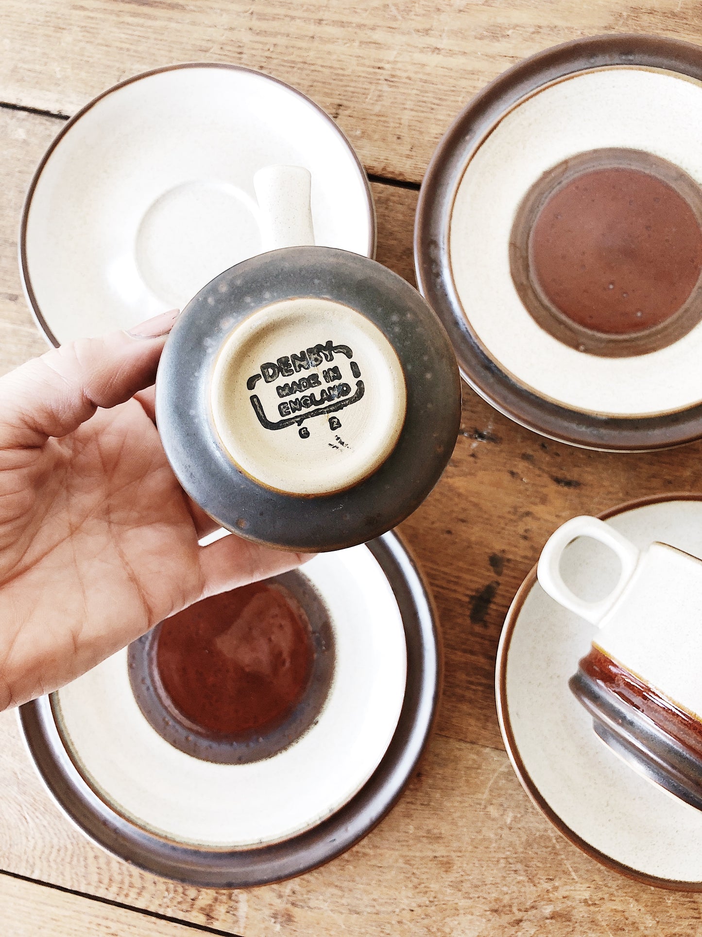 Vintage Denby Potter’s Wheel Tea and Toast Set