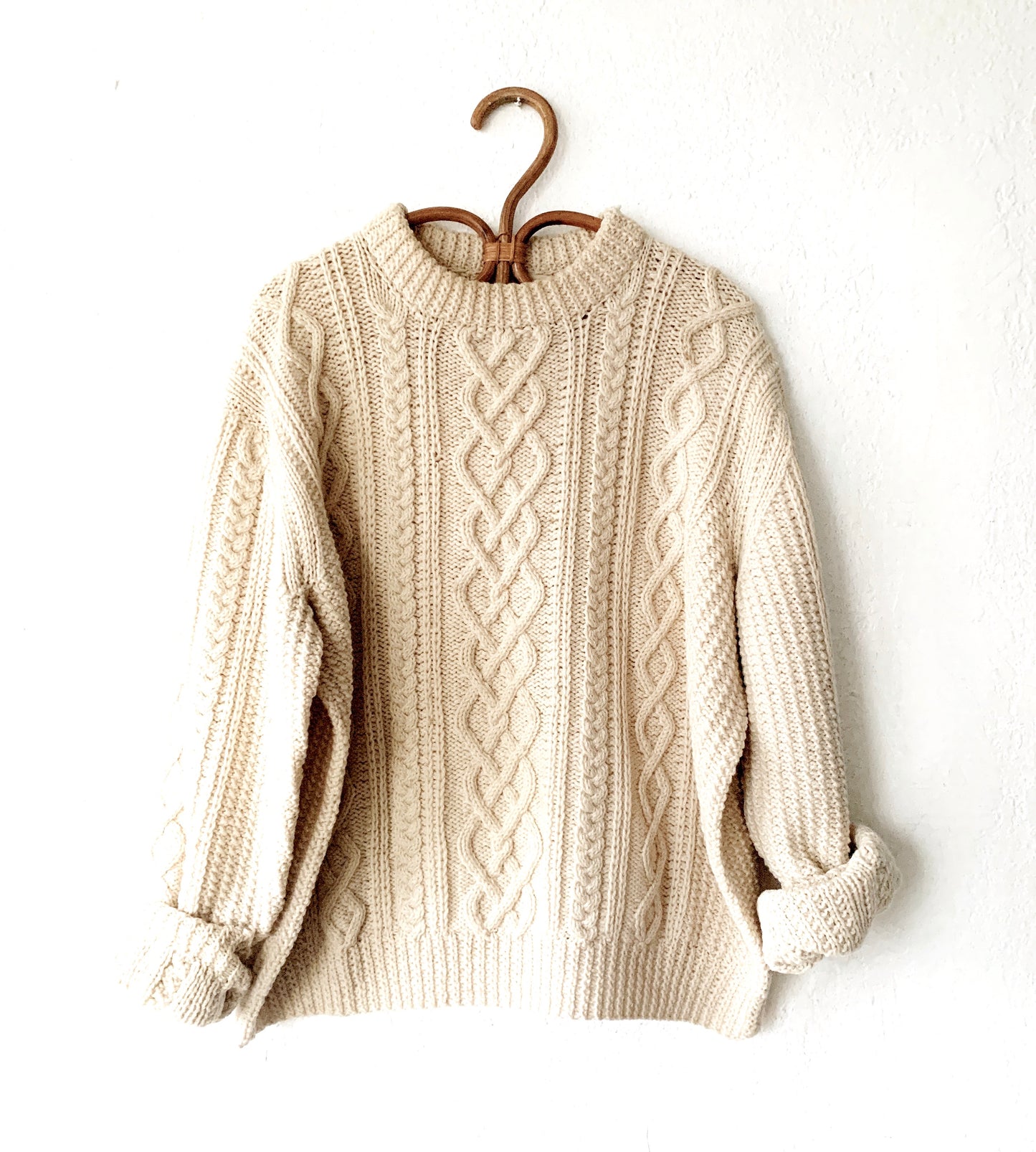 Vintage Wool Cable Knit / Fisherman’s Sweater
