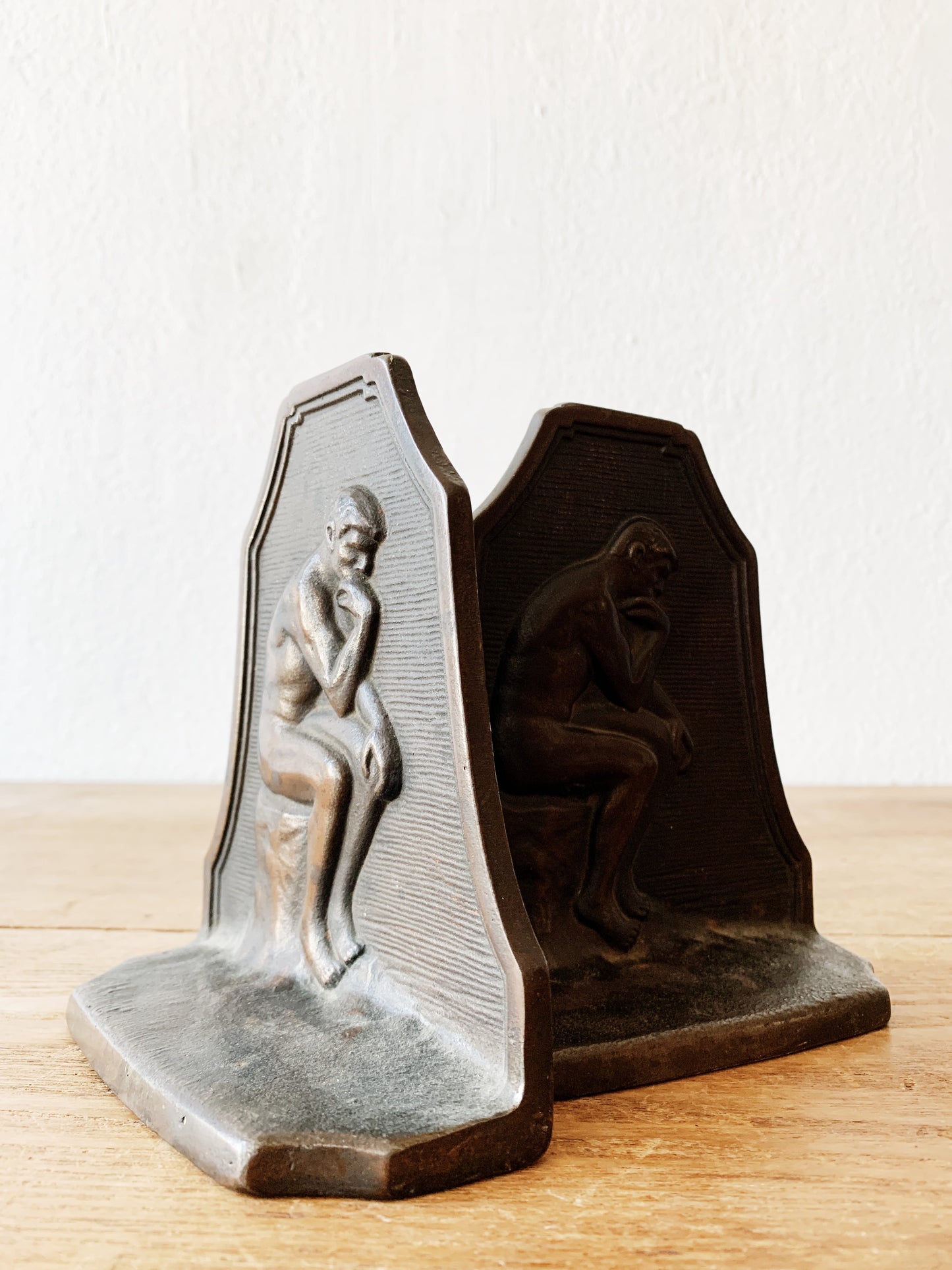 1920’s Cast Bronze Bookends ‘The Thinker’