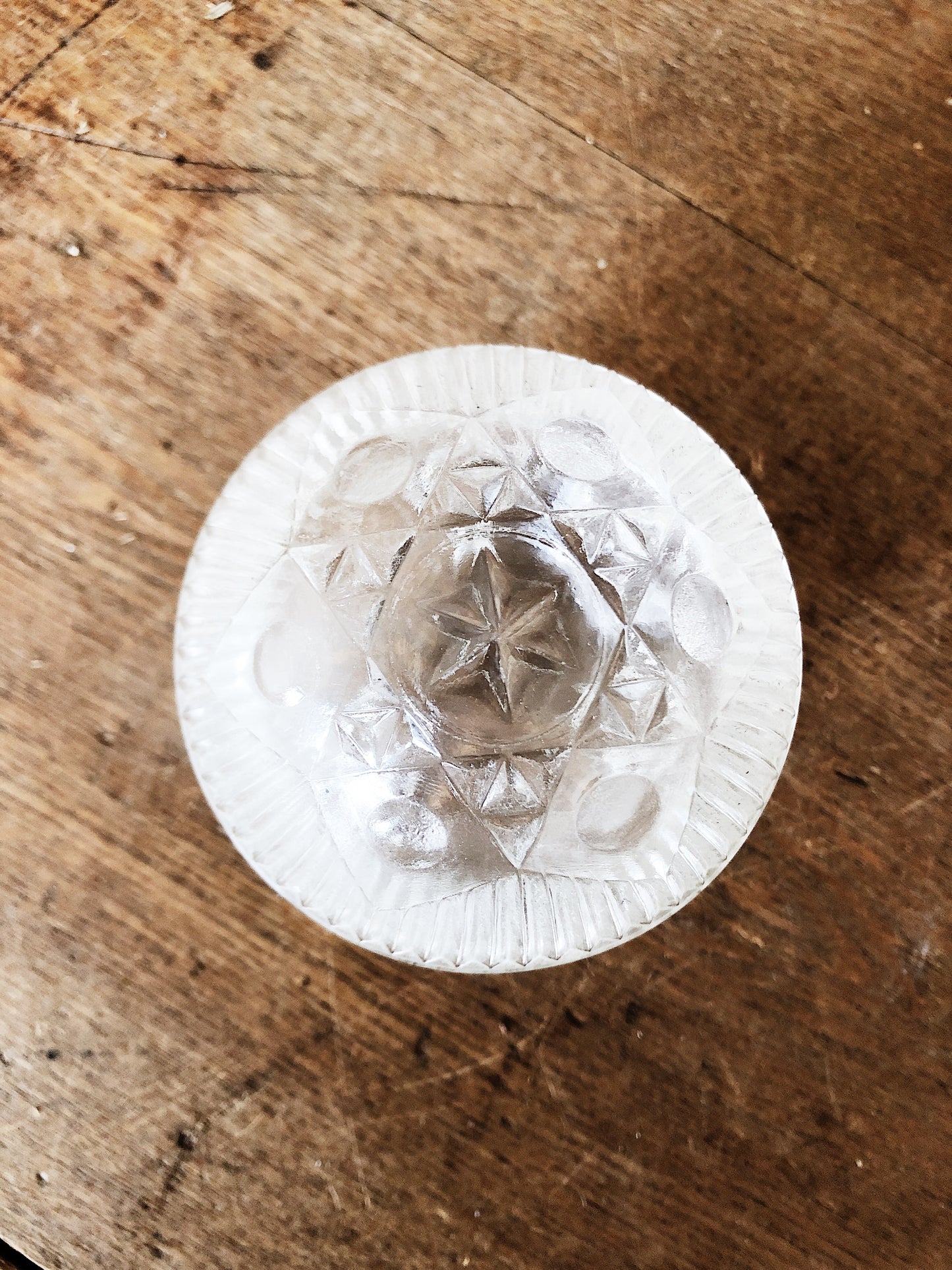 Vintage Art Deco Round Glass Box