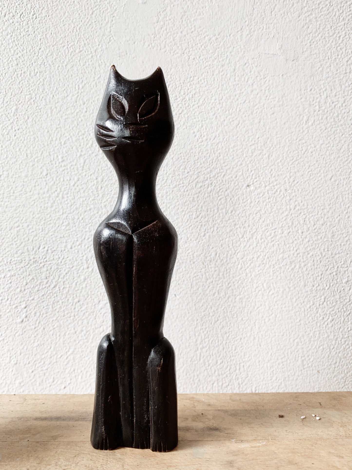 Vintage Carved Wood Cats