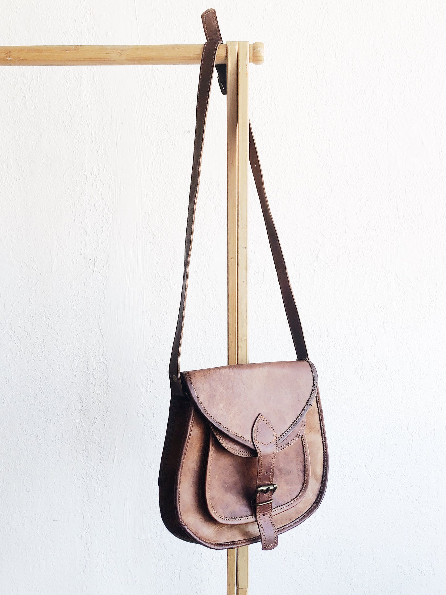 Vintage Leather Cross Body Bag