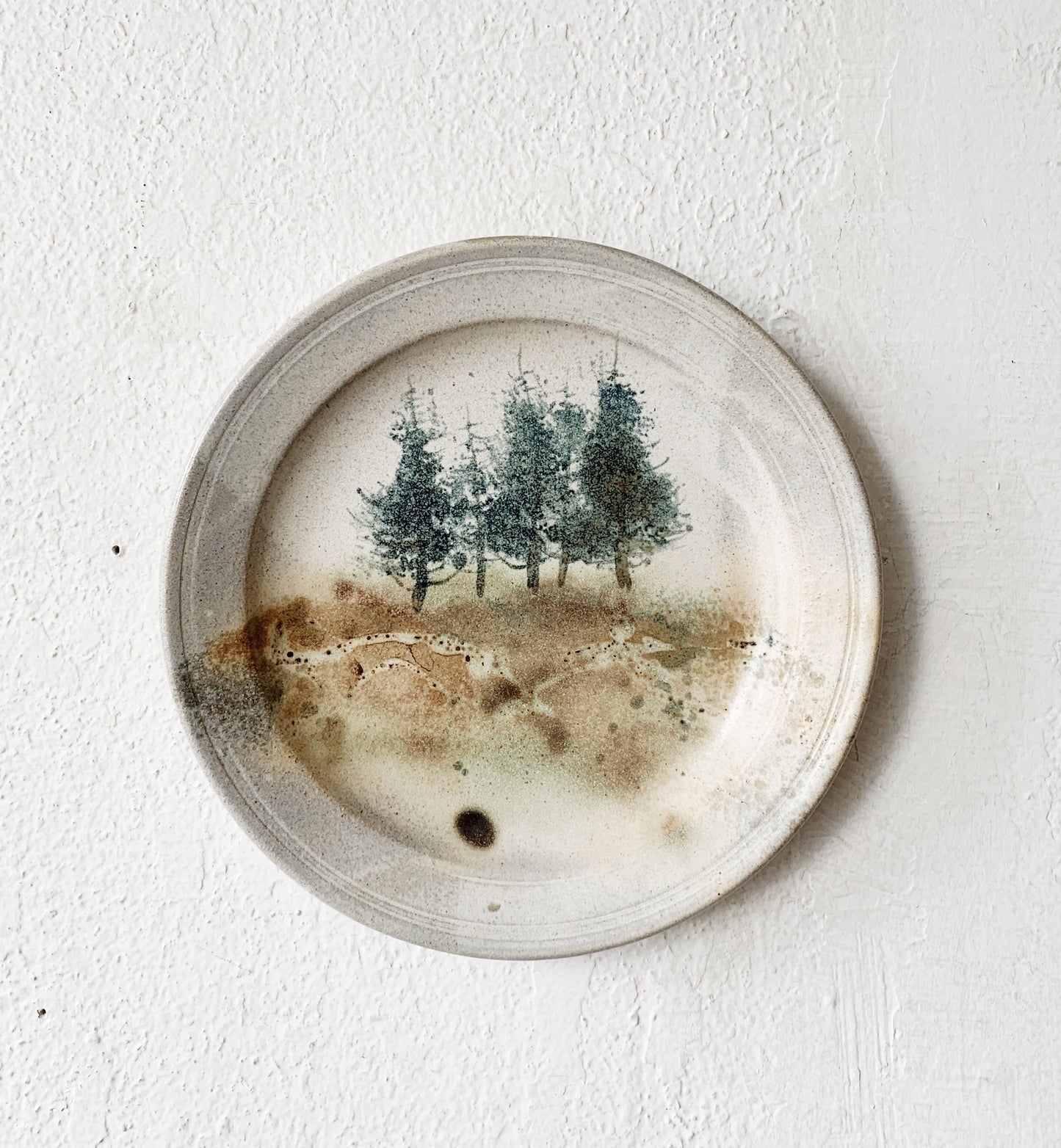 Hand Painted Art Plate with Hanger