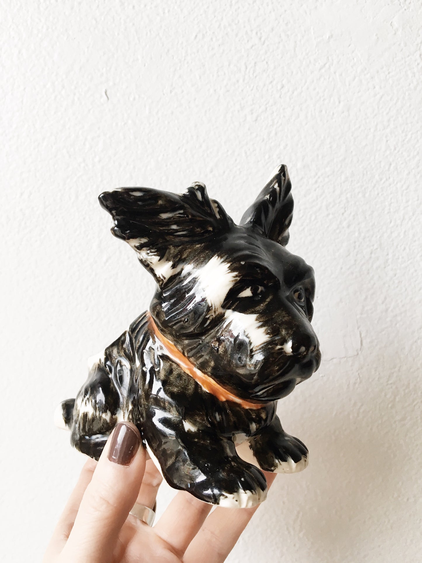 Vintage Ceramic Scottie Dog Planter