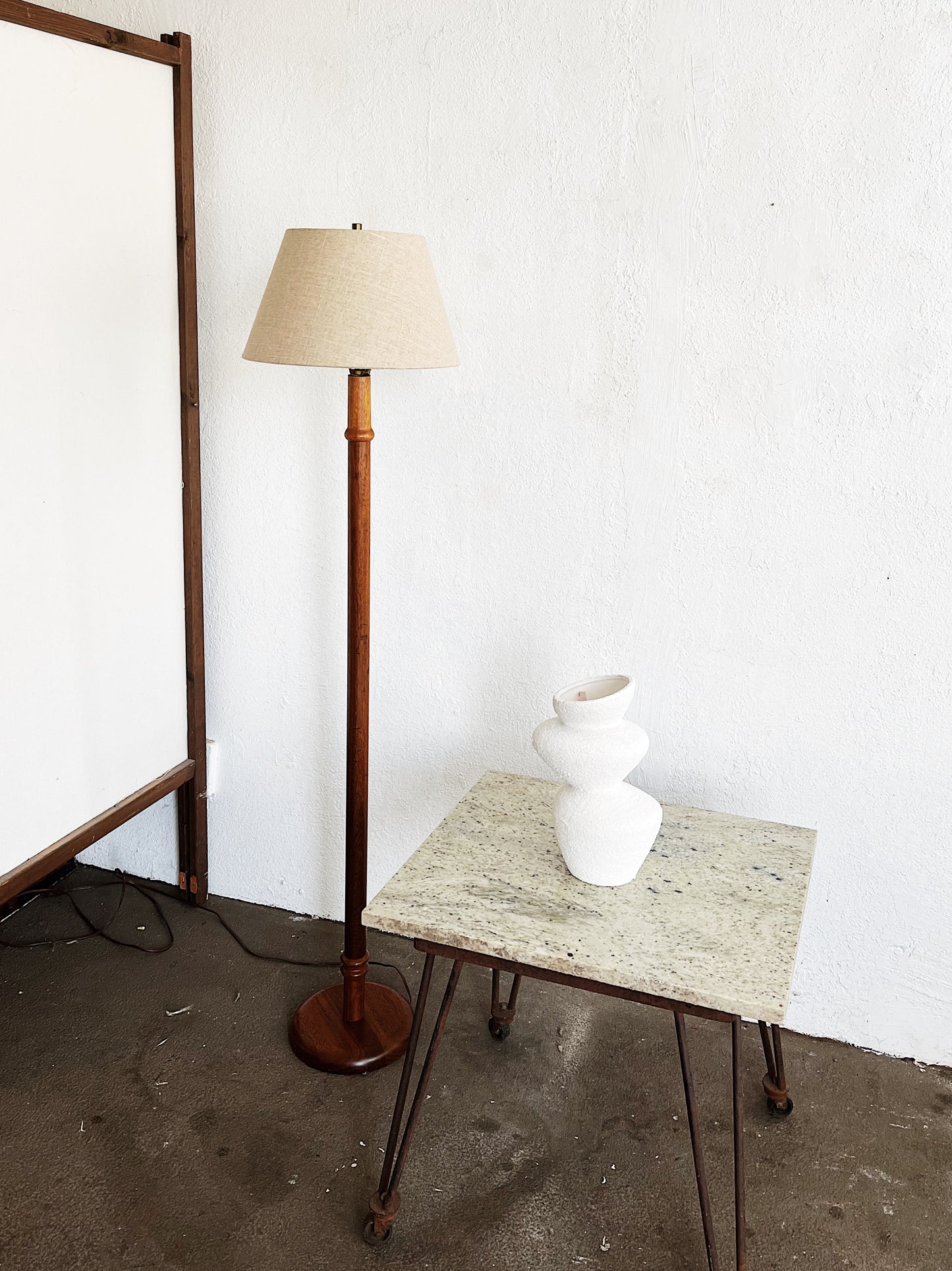 Vintage Teak Floor Lamp