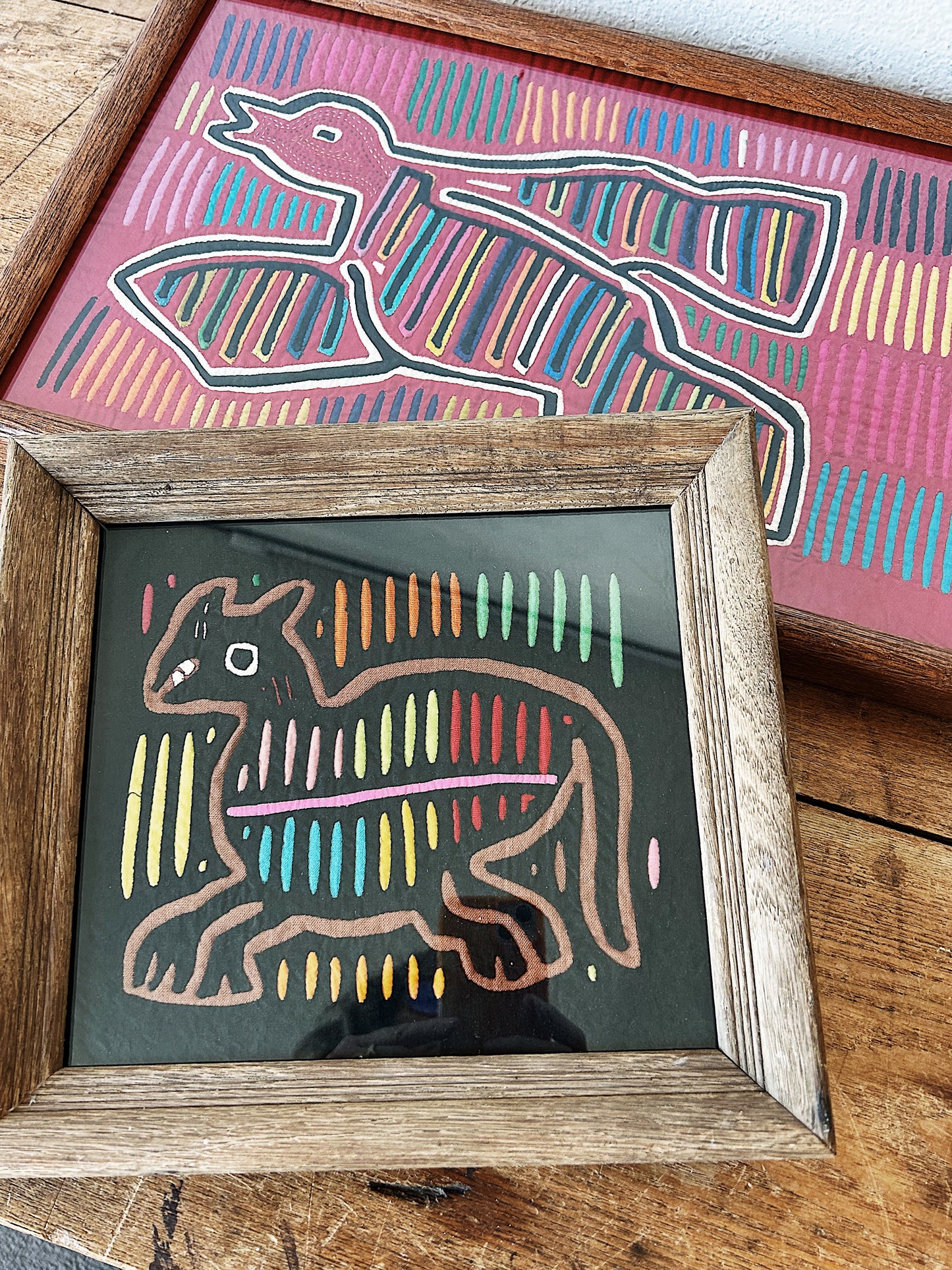 Vintage Framed Mola Textile