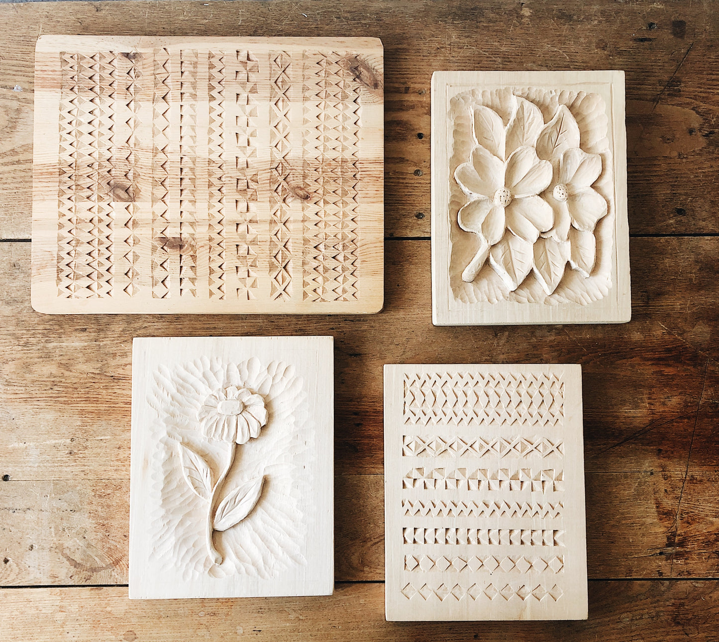 Vintage Carved Woodblock