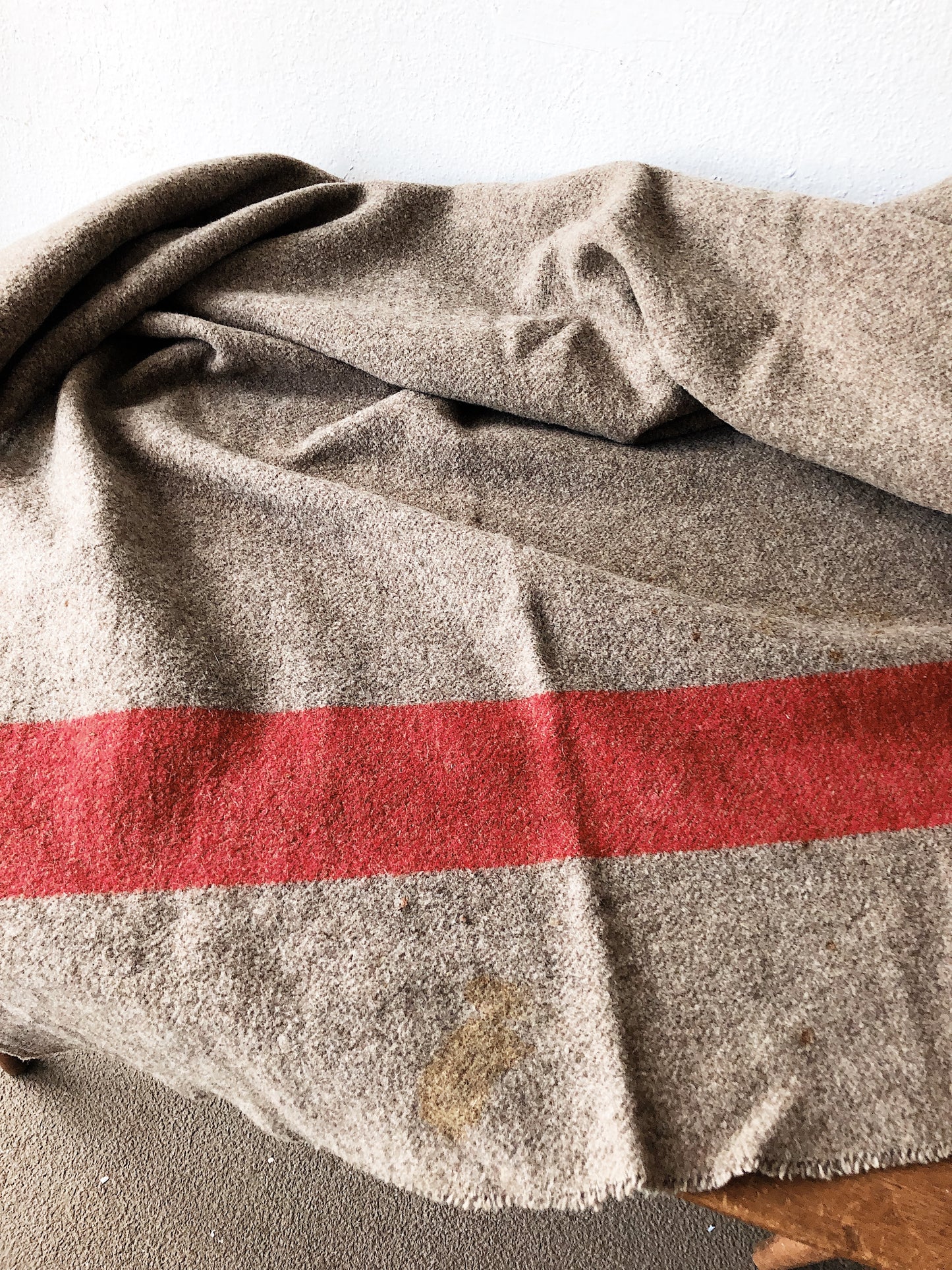 Vintage Swiss Army Camp Blanket