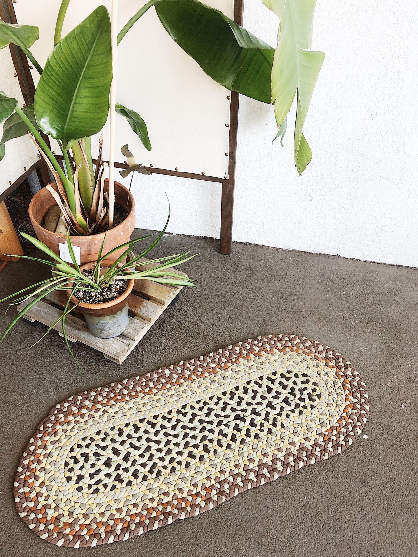 Antique Braided Rag Rug