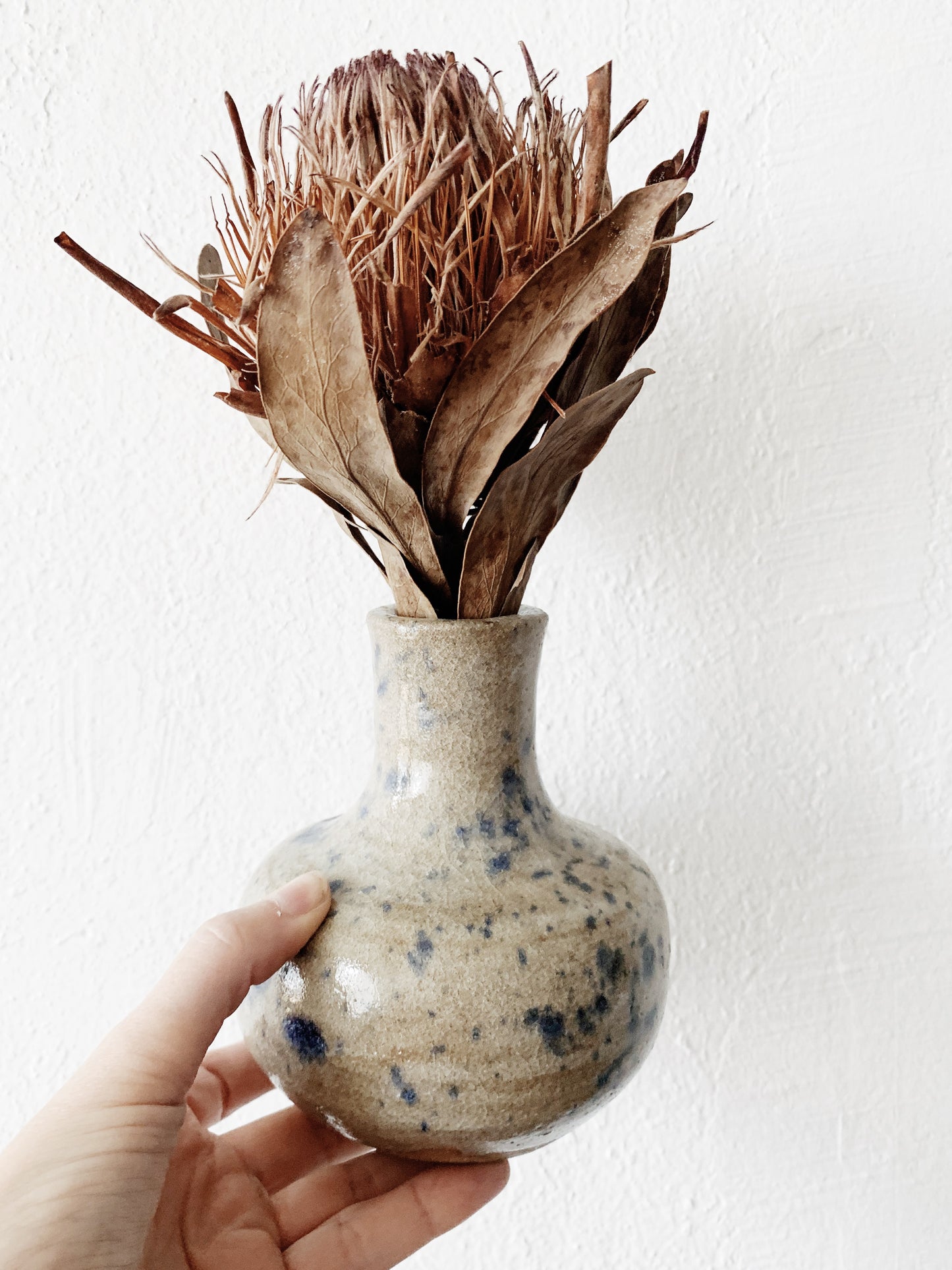 Indigo Flecked Pottery