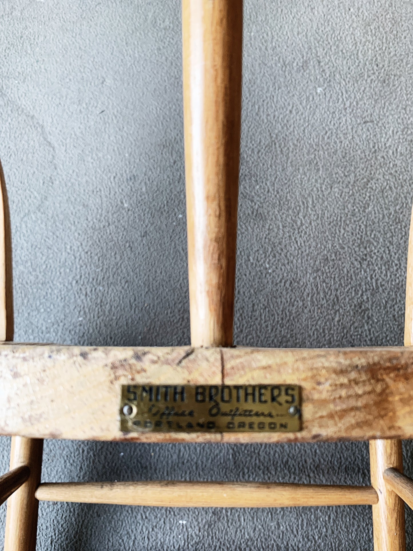 Vintage Smith Bros. Oak Captains Chair