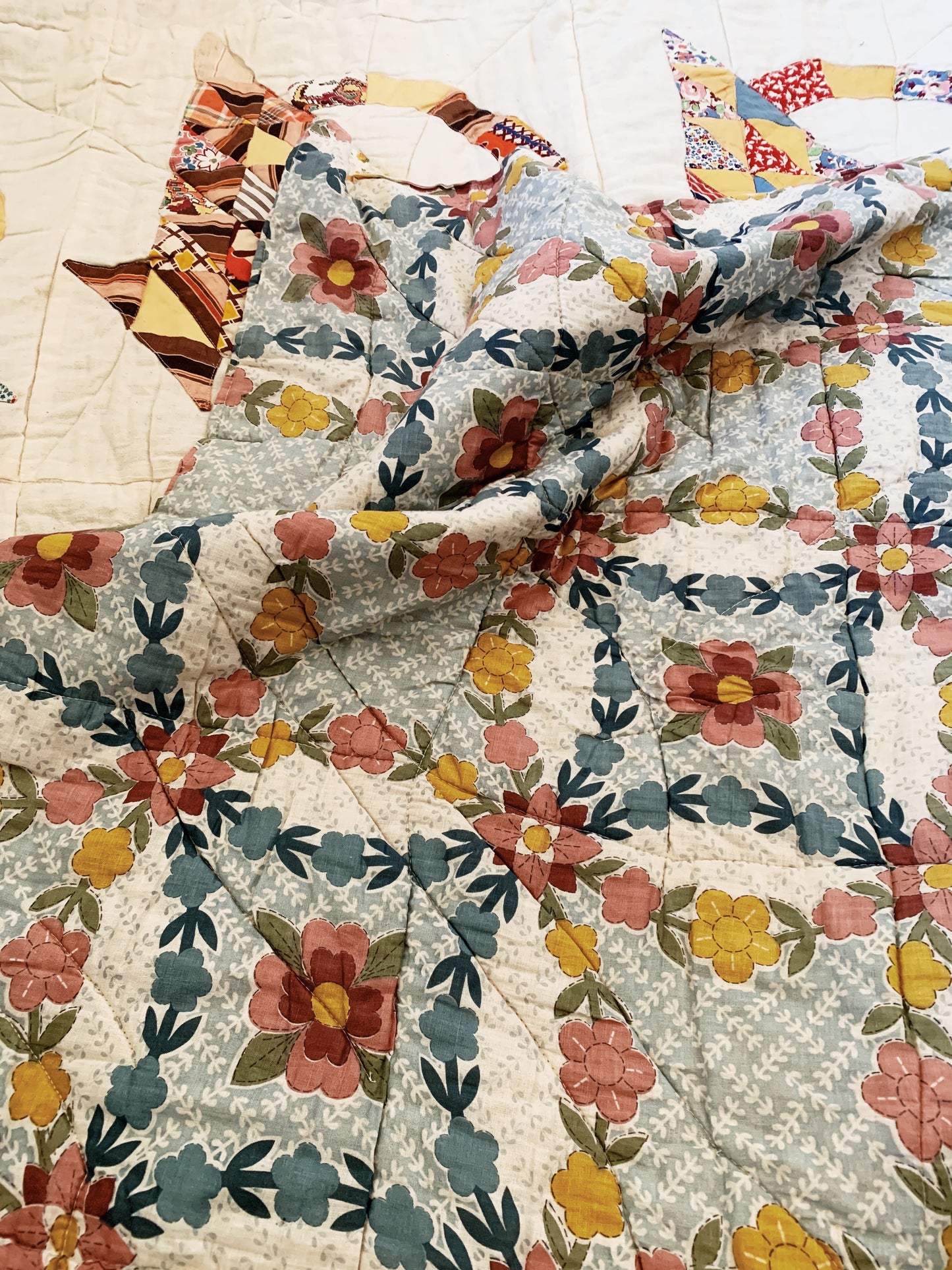 Vintage Handmade Cotton Quilt
