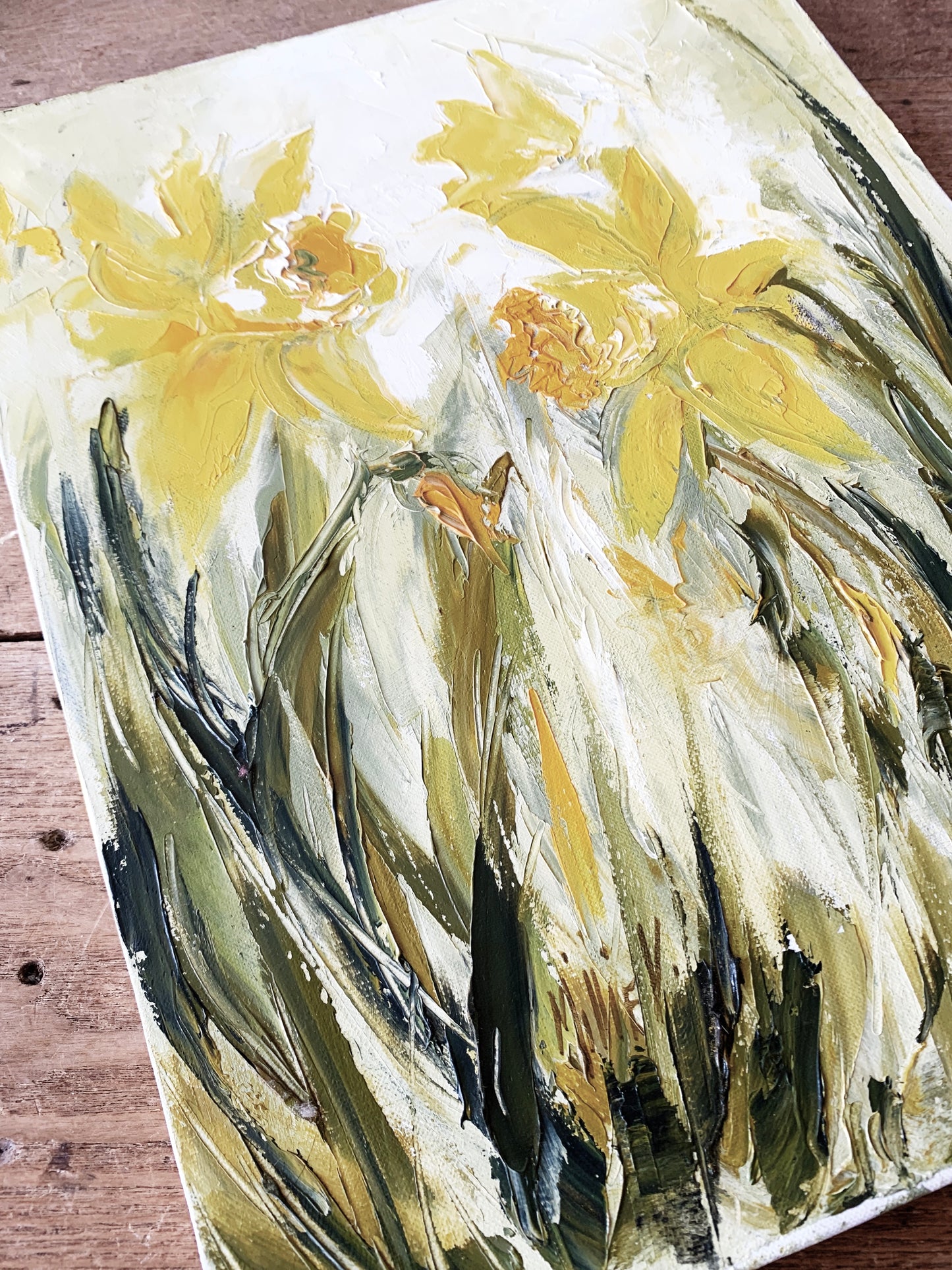 Vintage Daffodil Painting