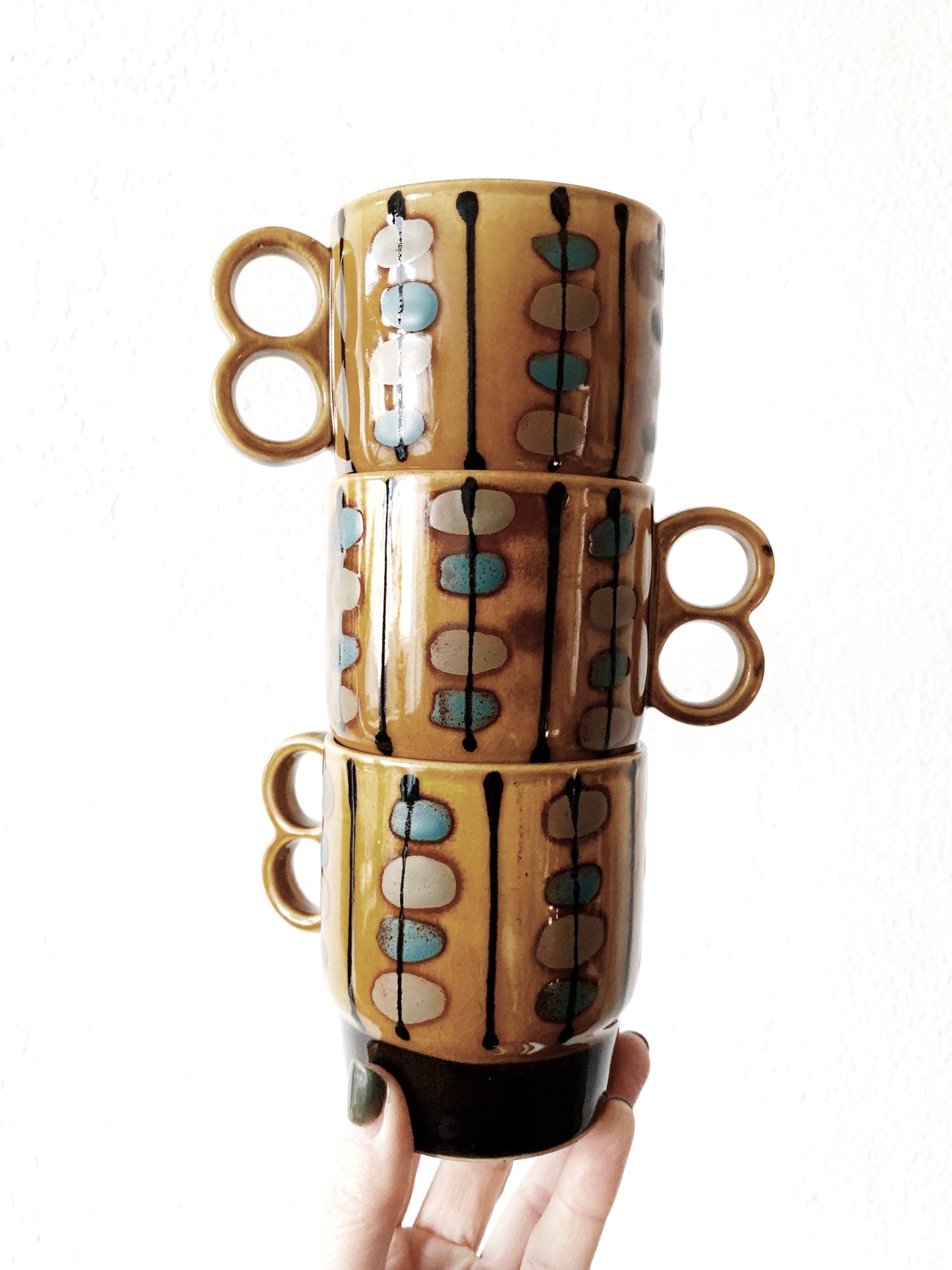 Vintage Japanese Mug Trio