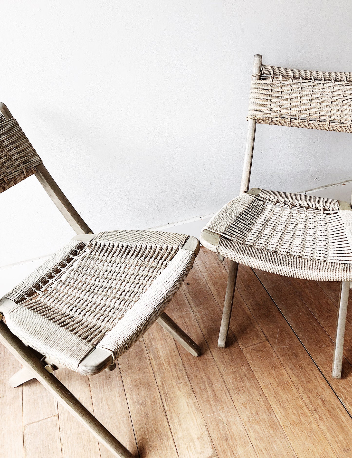 Vintage Folding Rope Chair