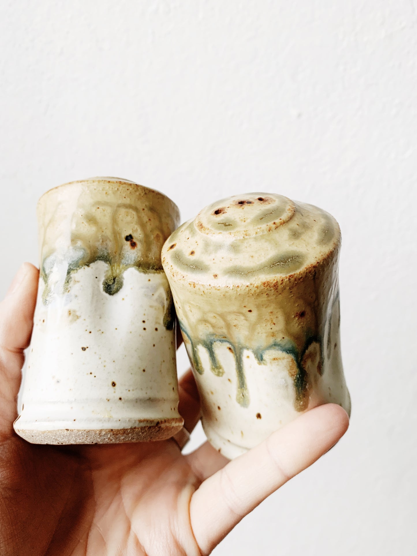 Handmade Stoneware Salt and Pepper Shakers