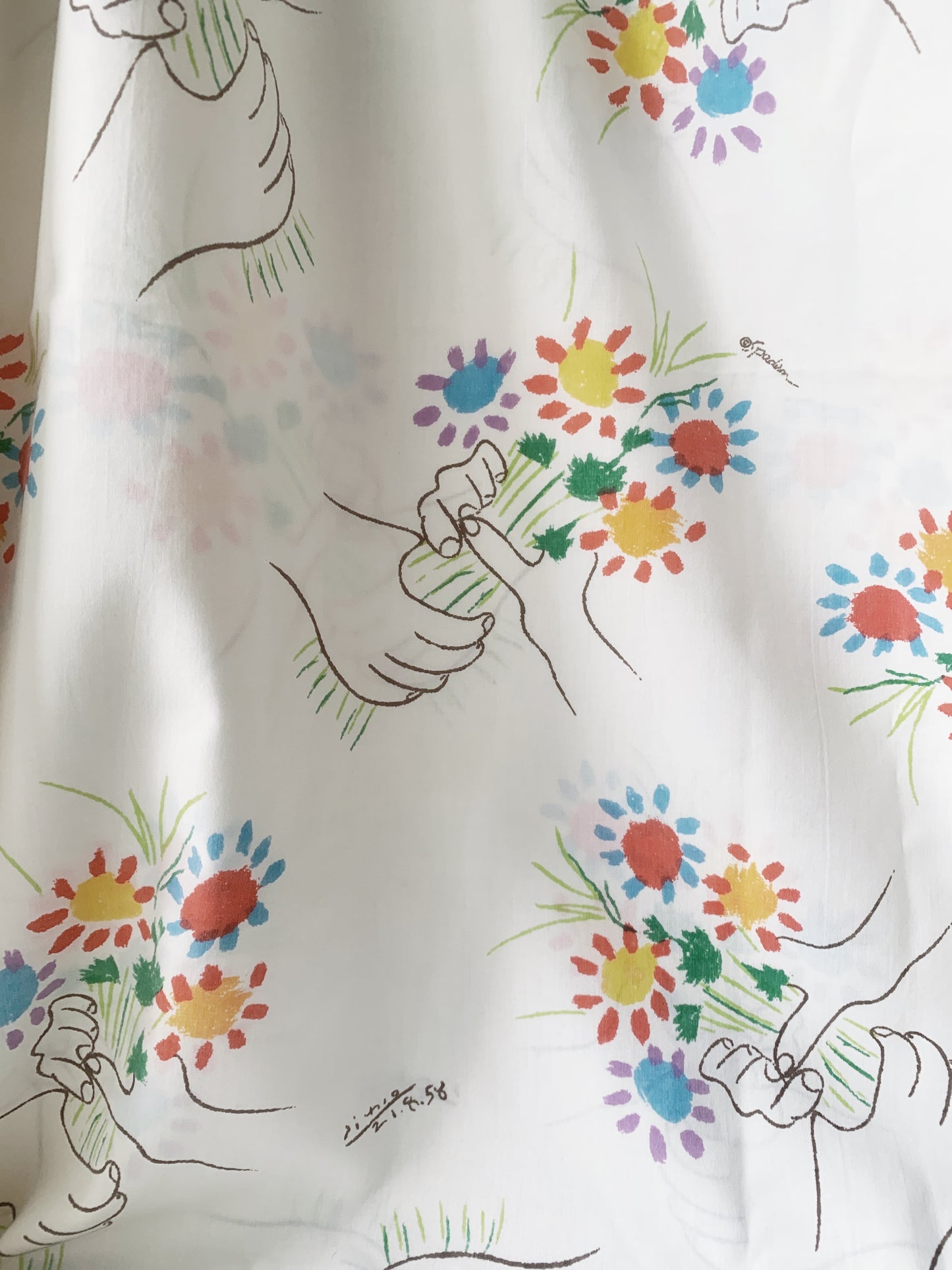 Vintage Queen Flat Sheet