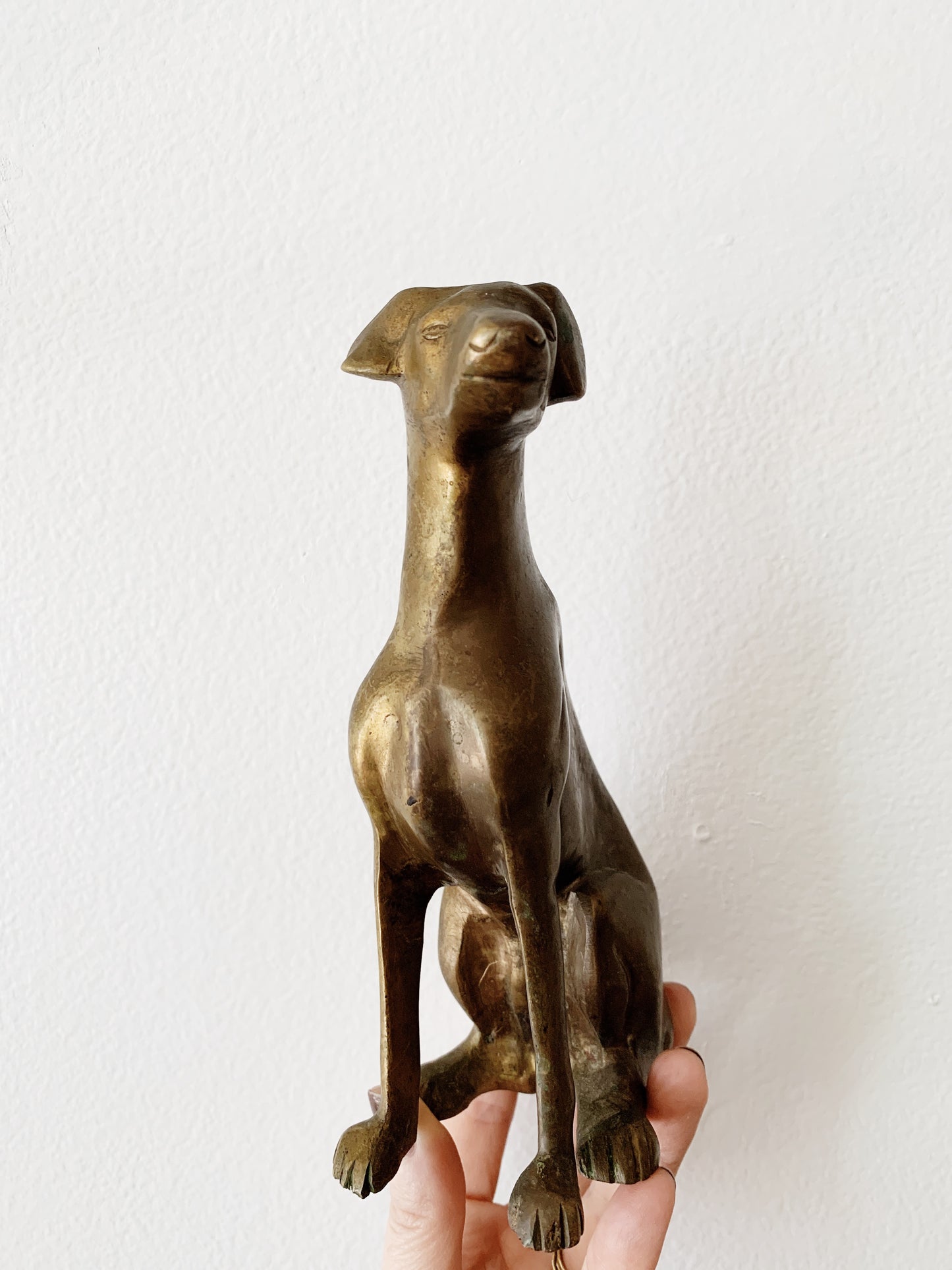 Vintage Brass Dog Figurine