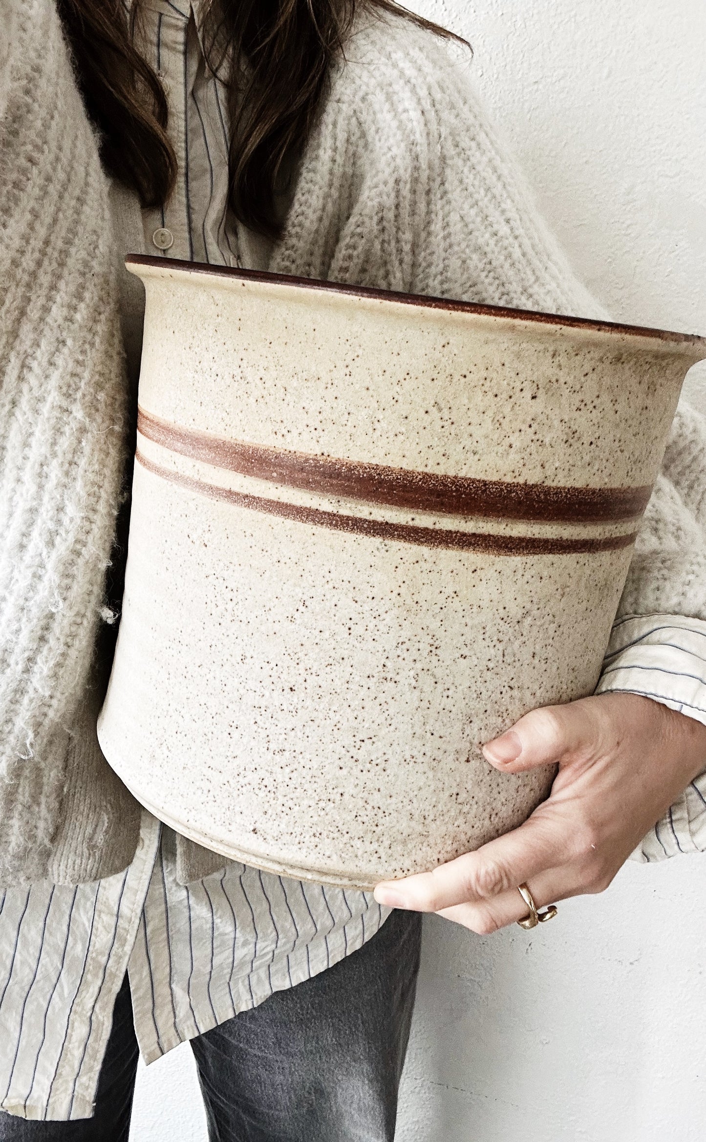 Large Vintage Stoneware Pot