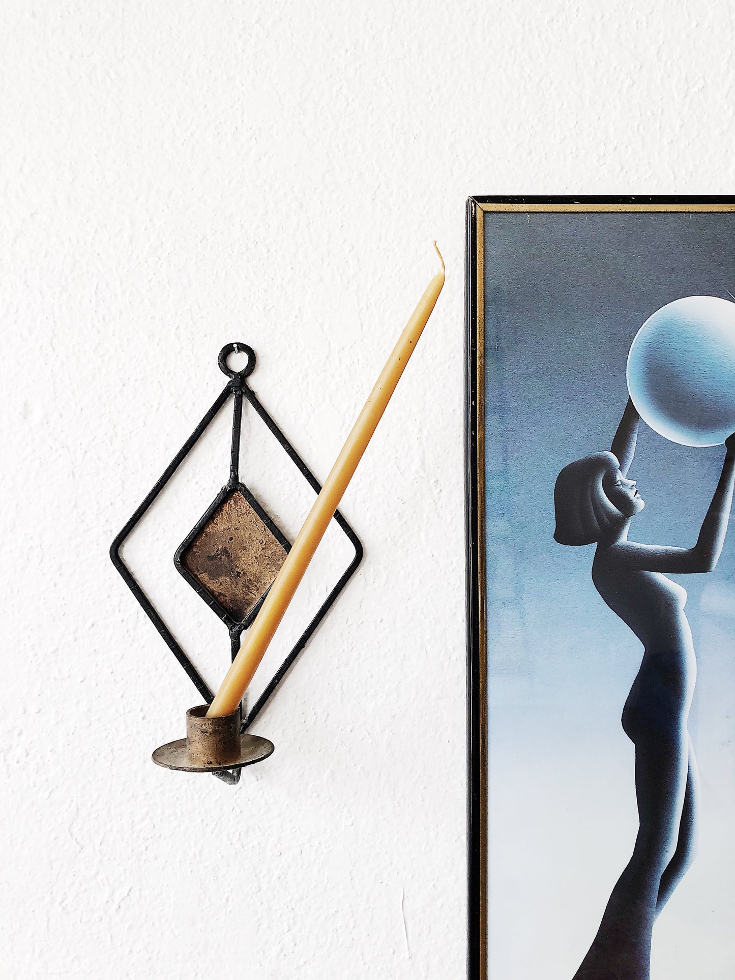Vintage Geometric Candle Sconce