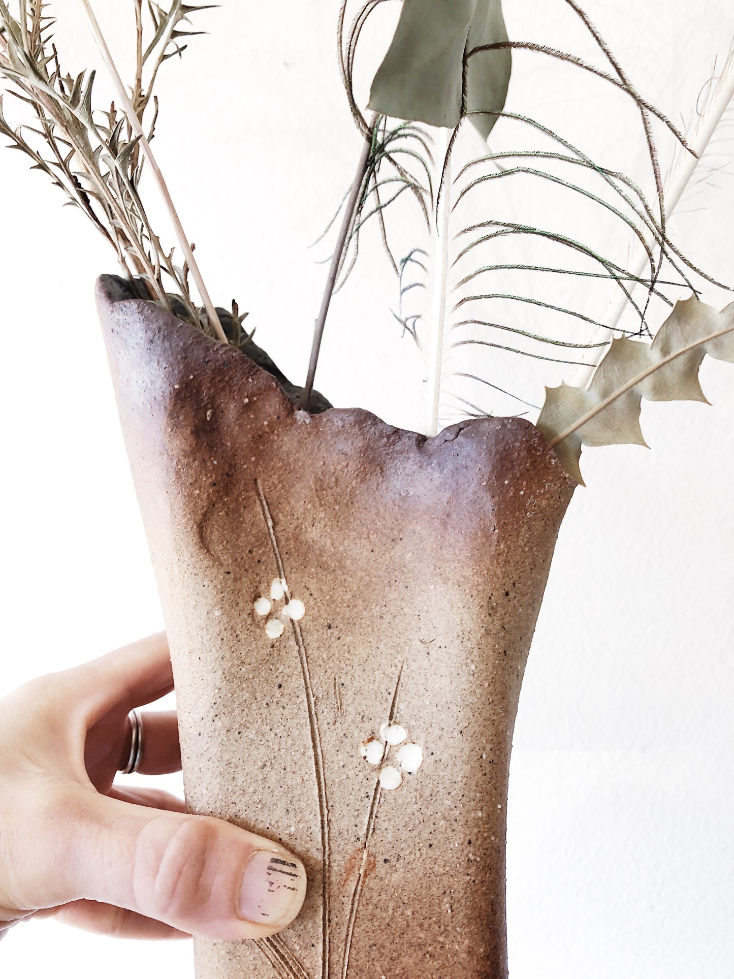 Abstract Stoneware Vase