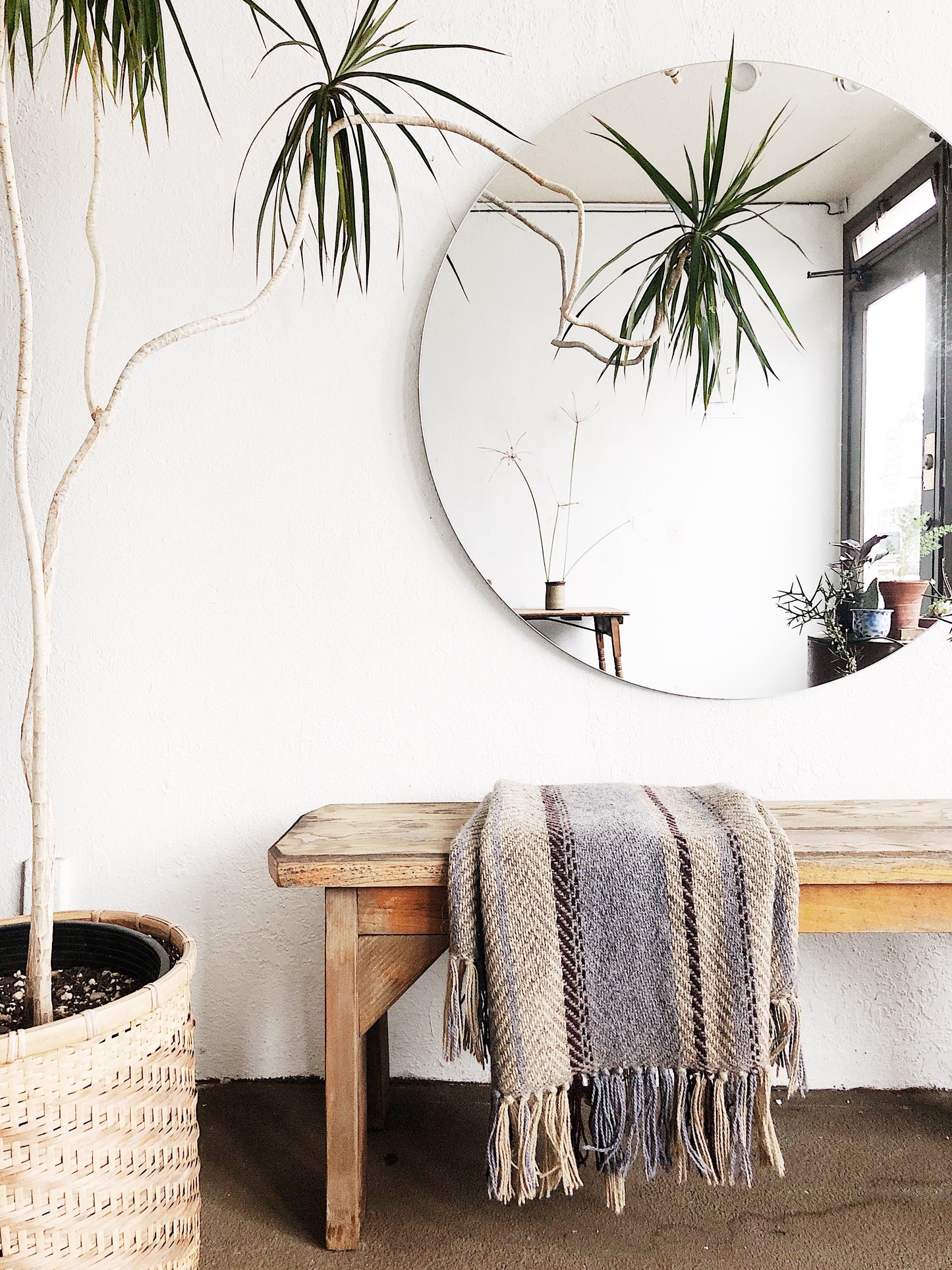 Vintage Weathered Entry Bench