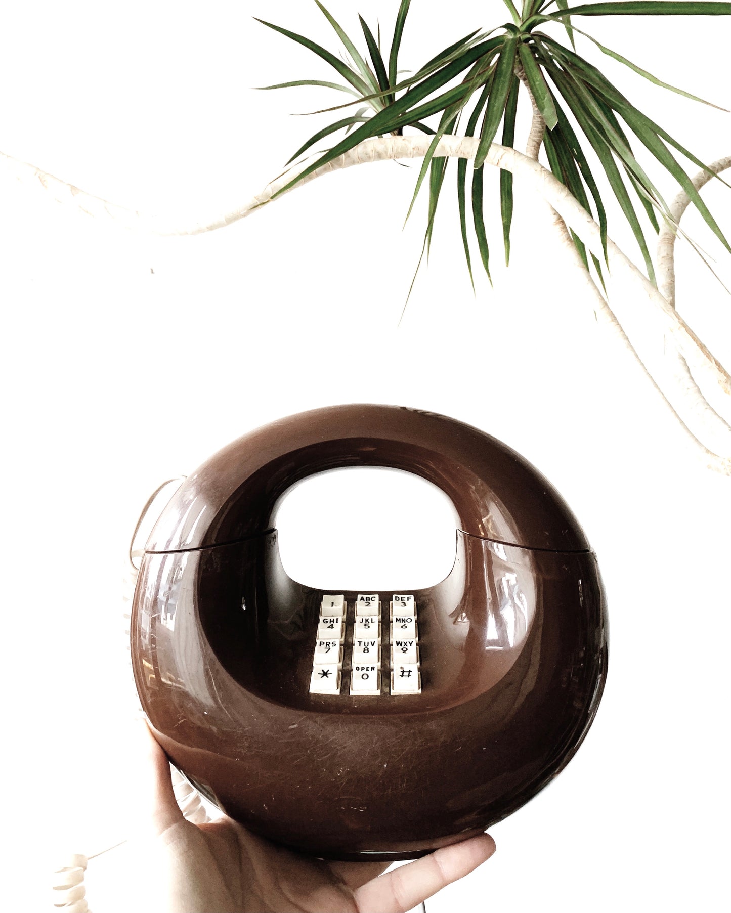 Vintage Chocolate Brown Donut Phone