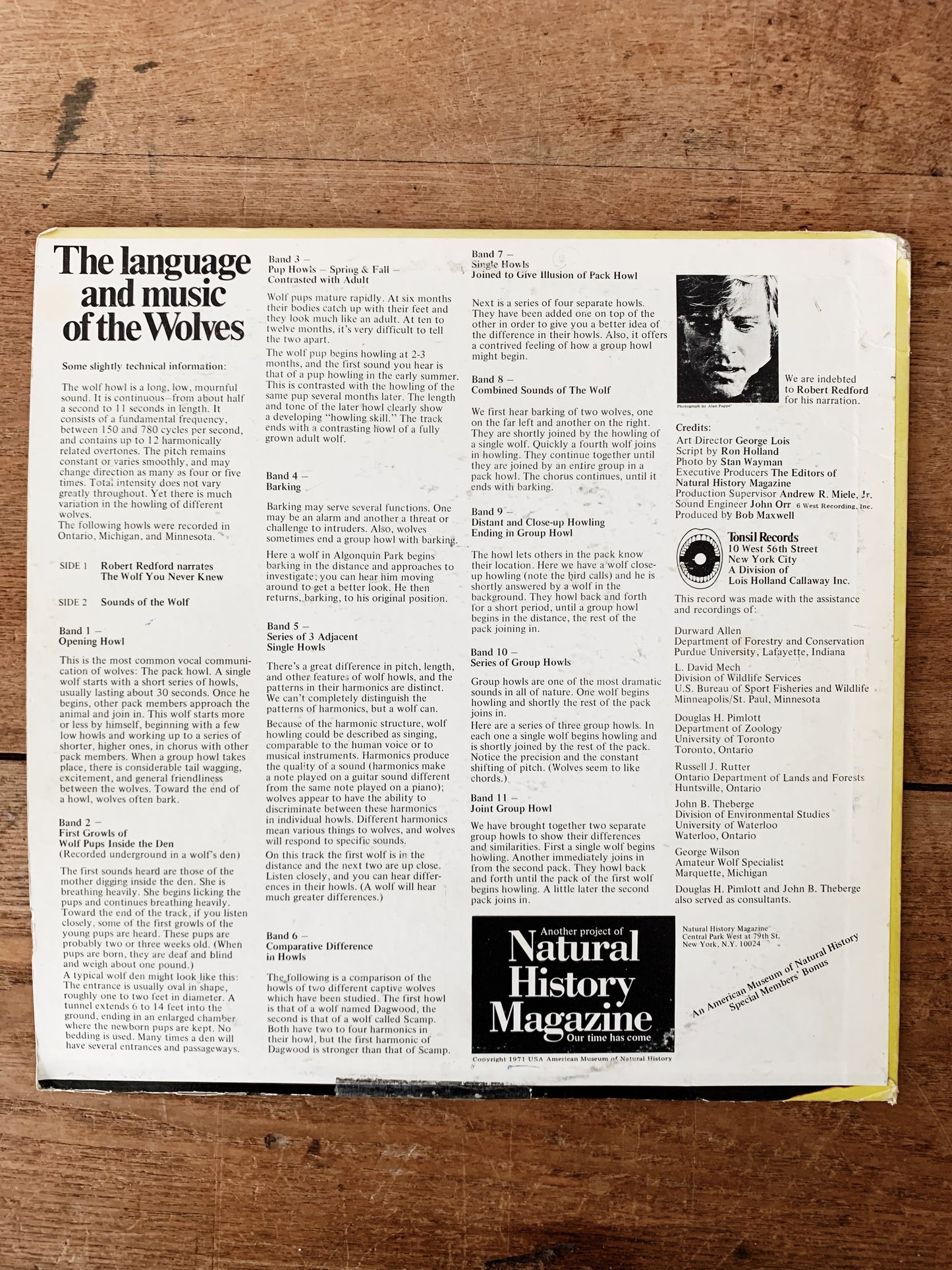 1971 Vinyl Narrated by Robert Redford