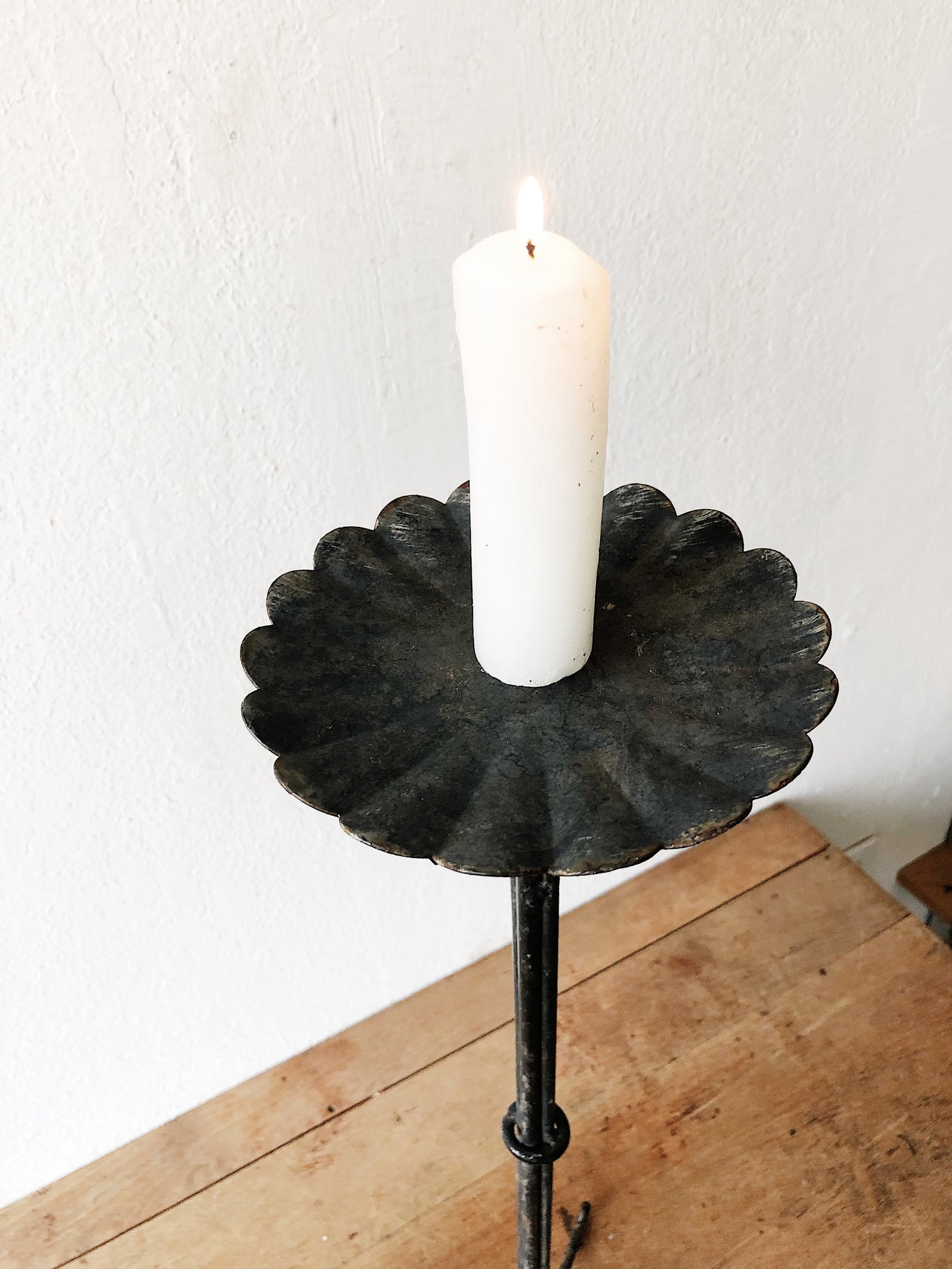 Vintage Iron Candle Stand