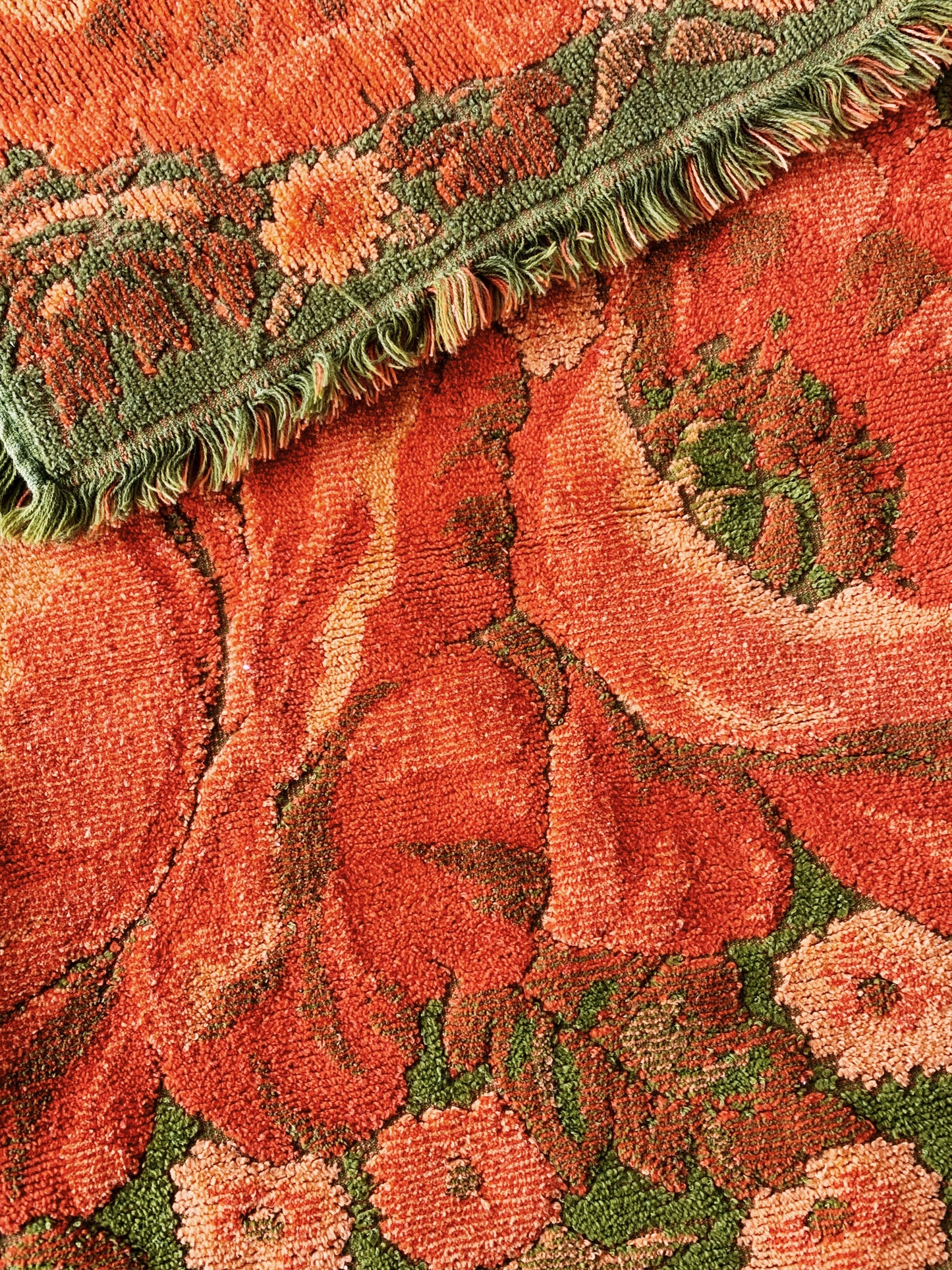 Vintage Fieldcrest Cotton Poppies Towel Set