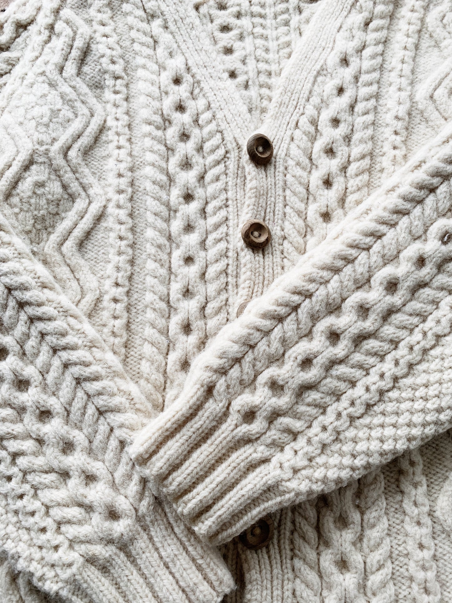 Vintage Wool Hand Knit Cardigan