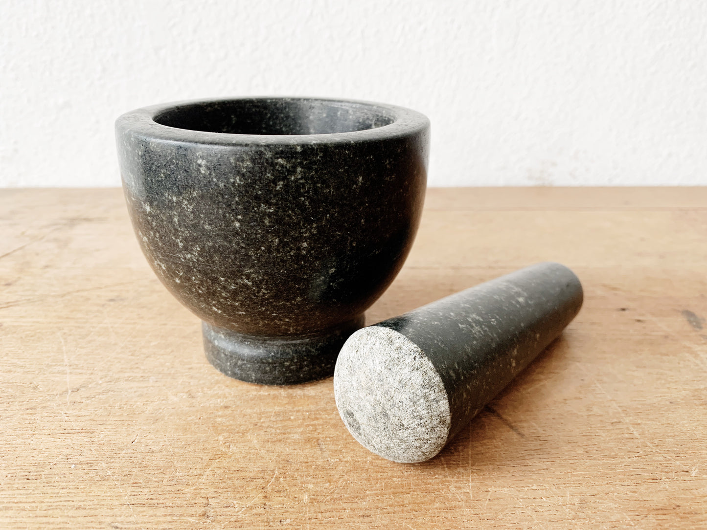 Black Granite Mortar and Pestle