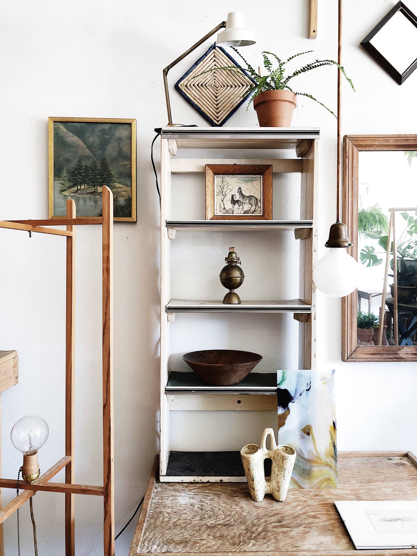 Vintage Stained Glass Panel