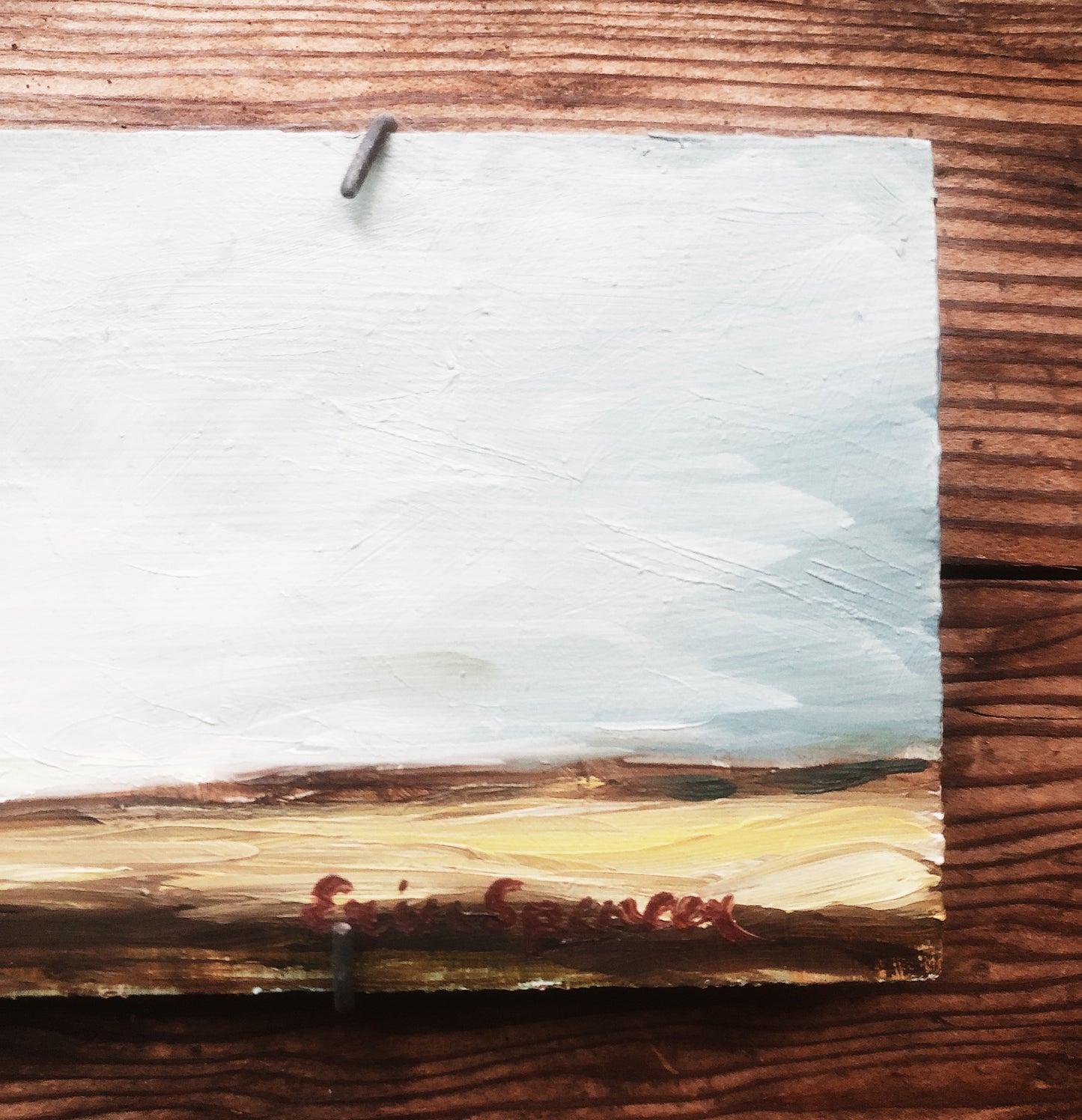 Miniature Erin Spencer Oil Landscape Painting