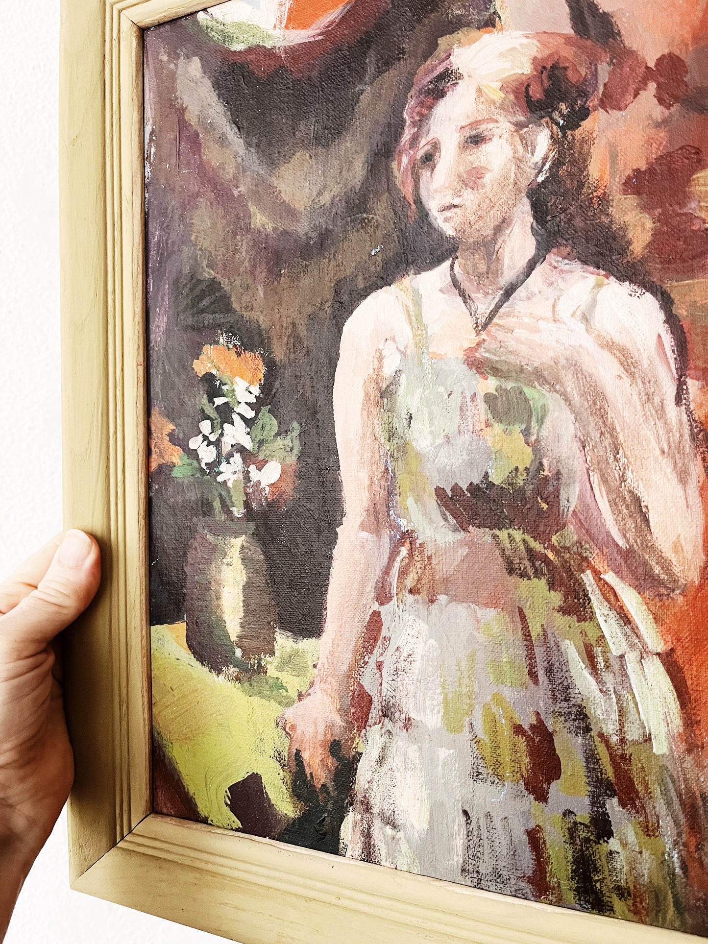 Vintage Figural Oil Painting