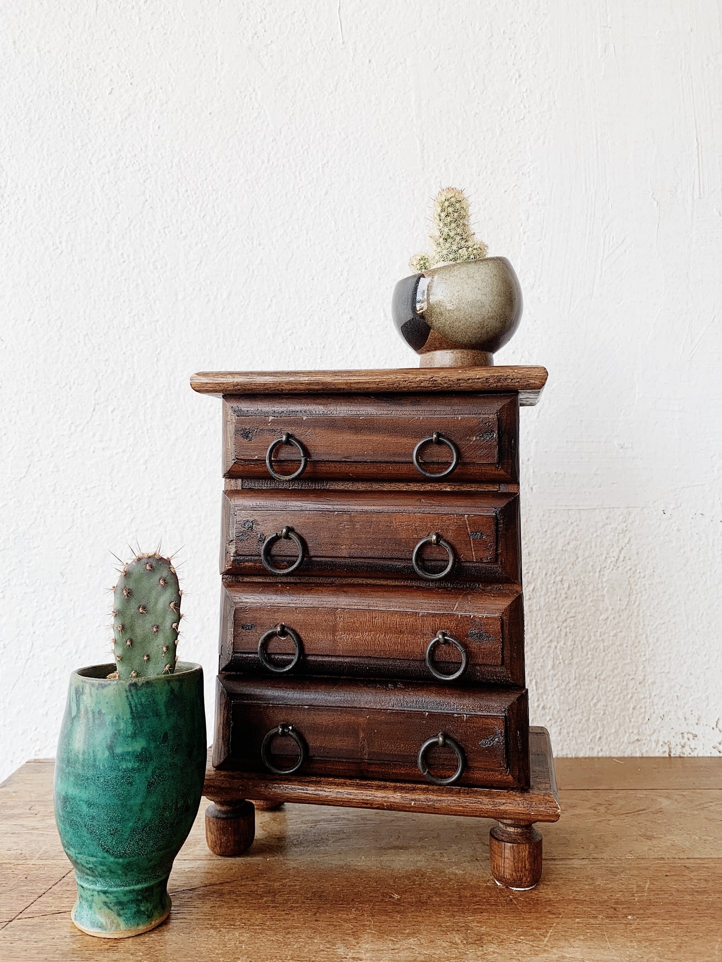 Vintage Wood Jewelry Chest