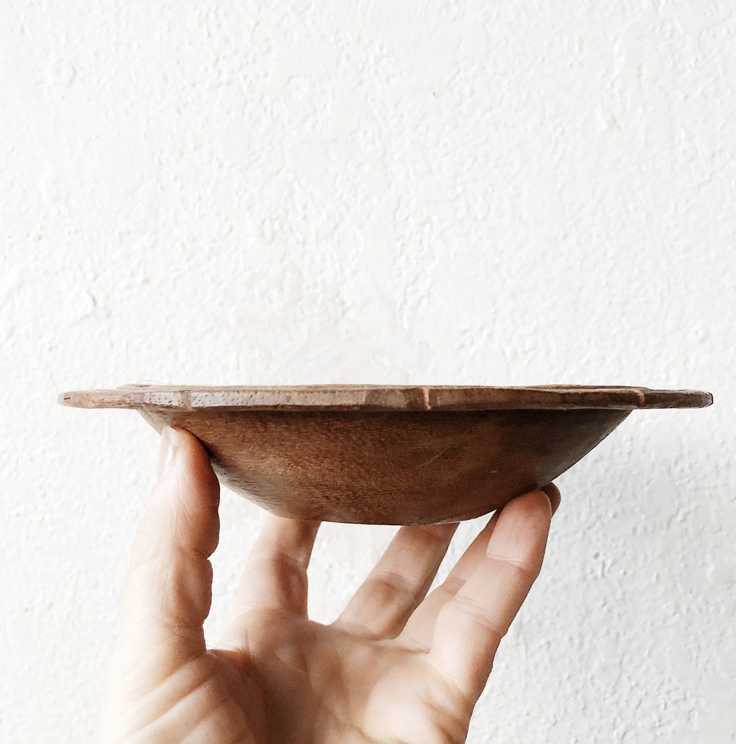 Old Carved Wood Bowl