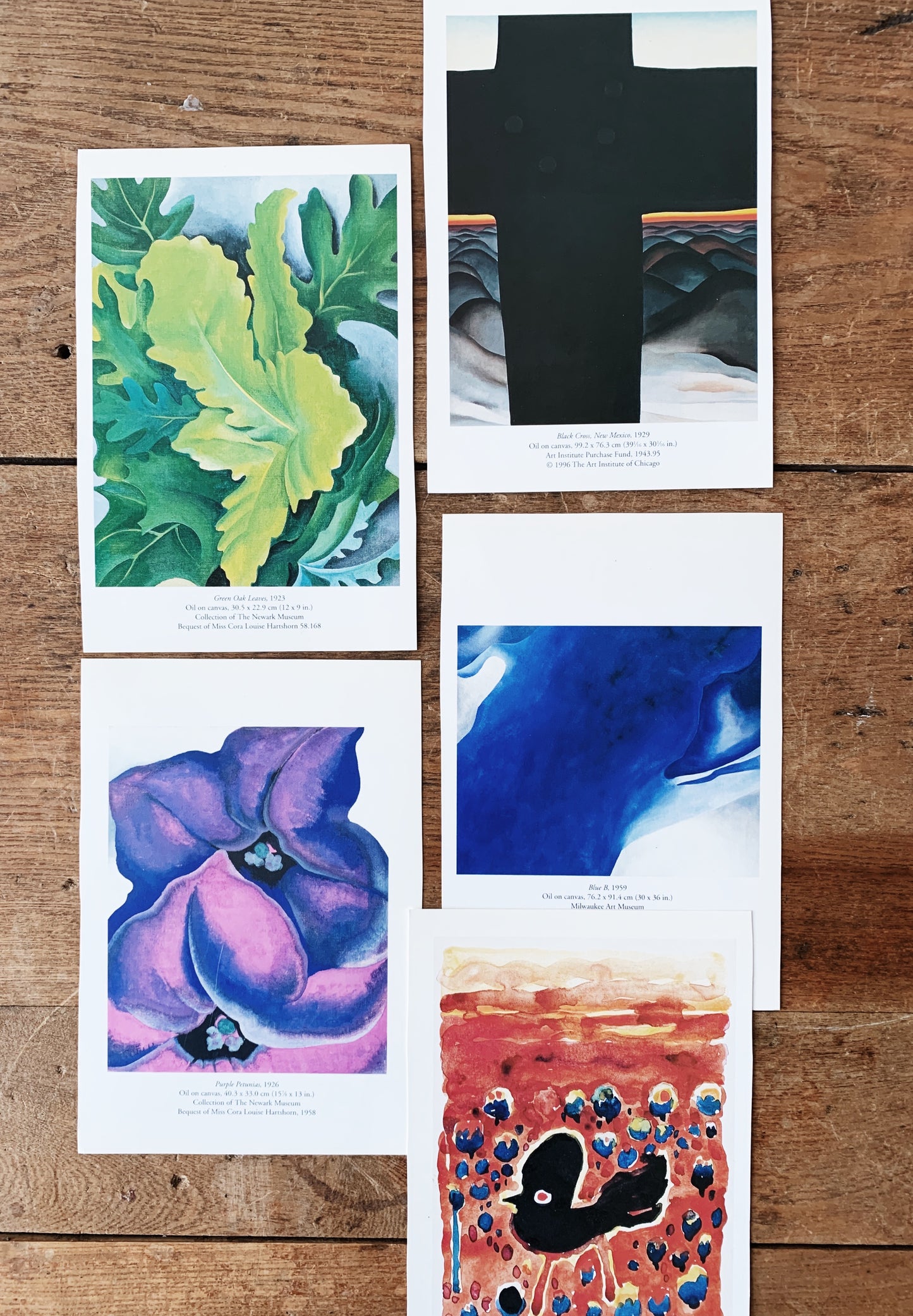 Vintage Georgia O’Keeffe Double Sided Art Cards