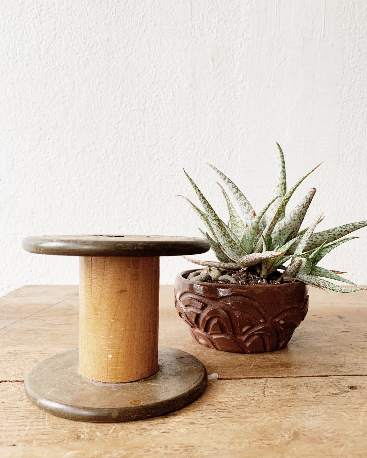 Vintage Spool Plant Stand