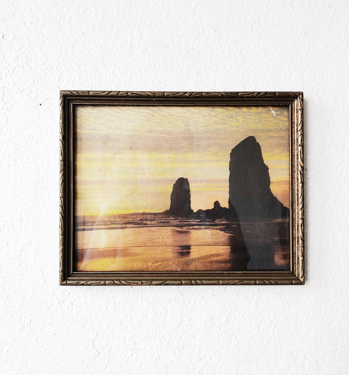 Vintage Haystack Rock Lithograph