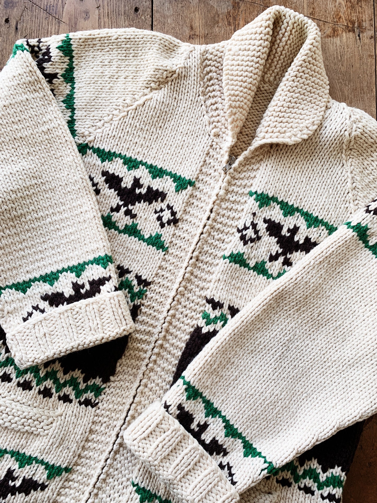 Vintage Wool Cowichan Sweater
