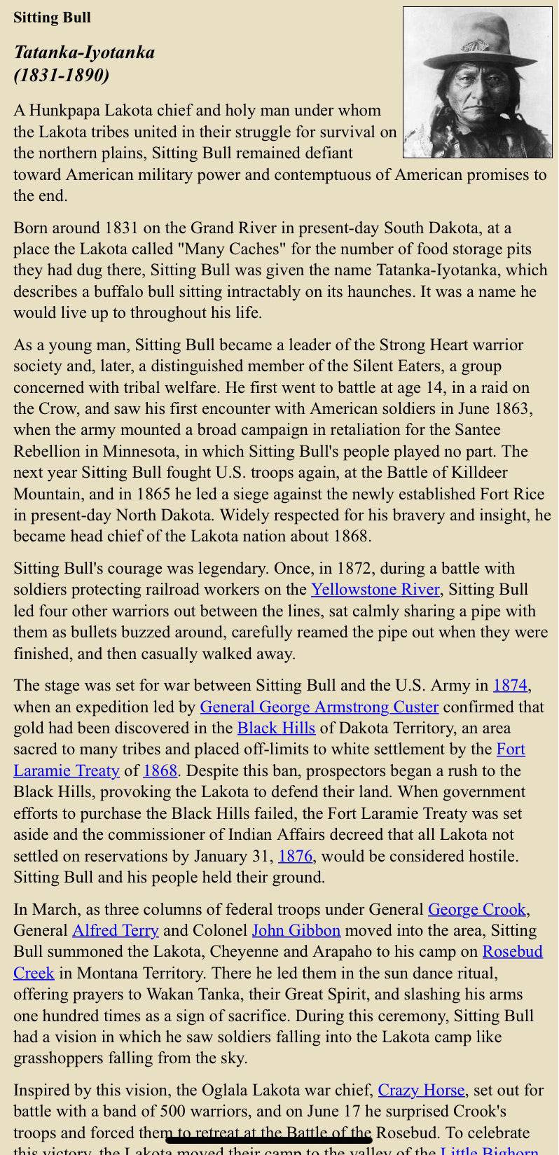 Rare Vintage Chief Sitting Bull Color Litho by Hans P. Luetcke