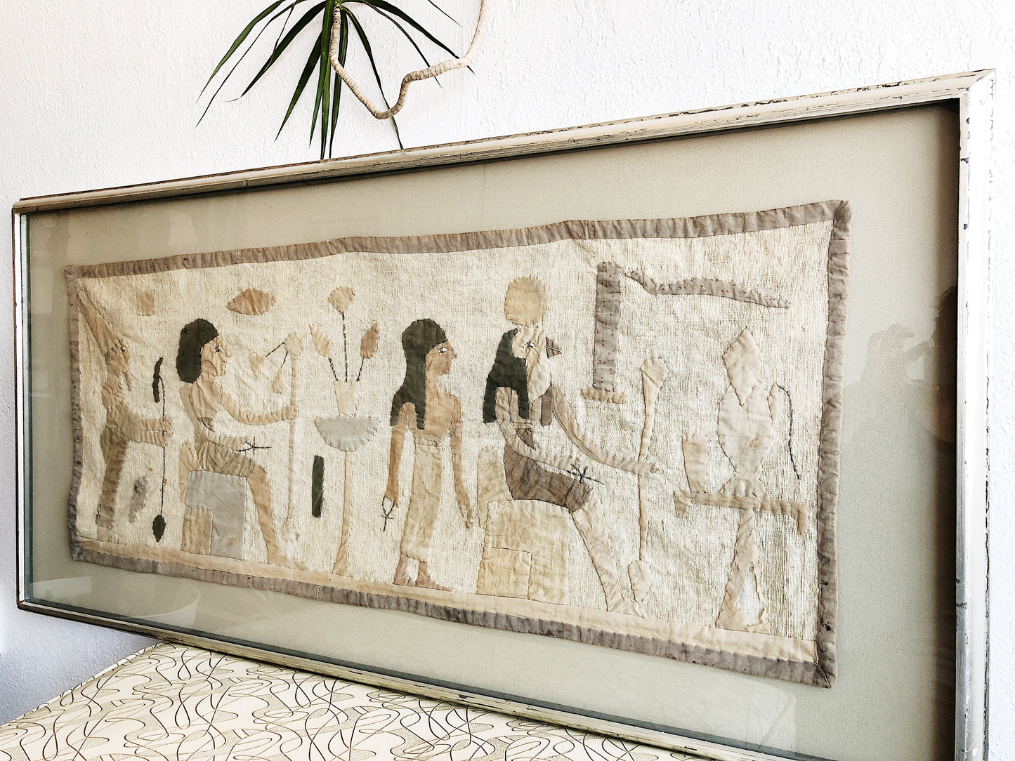 Vintage Art Deco Egyptian Revival Tapestry