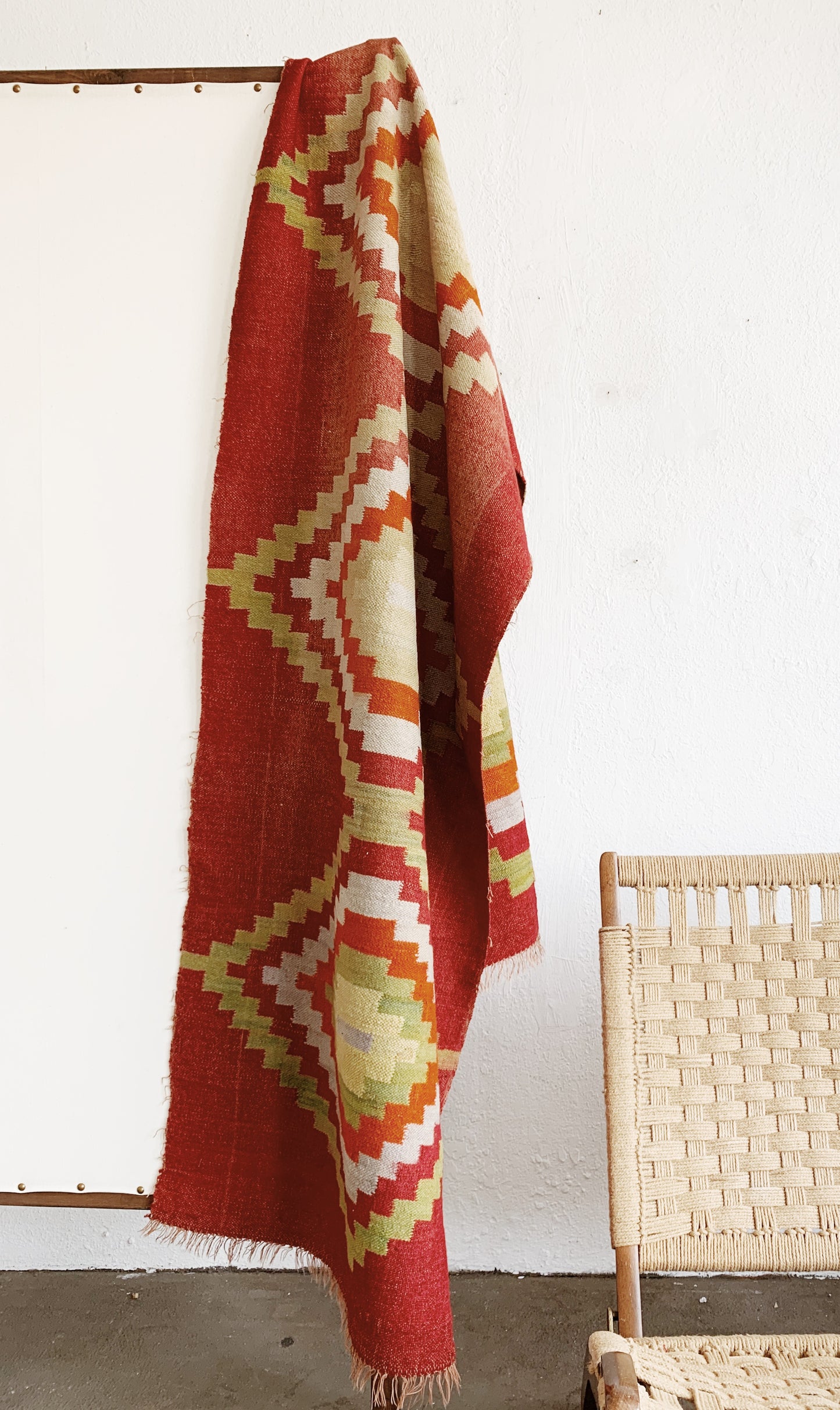 Vintage Wool Flat Weave Runner