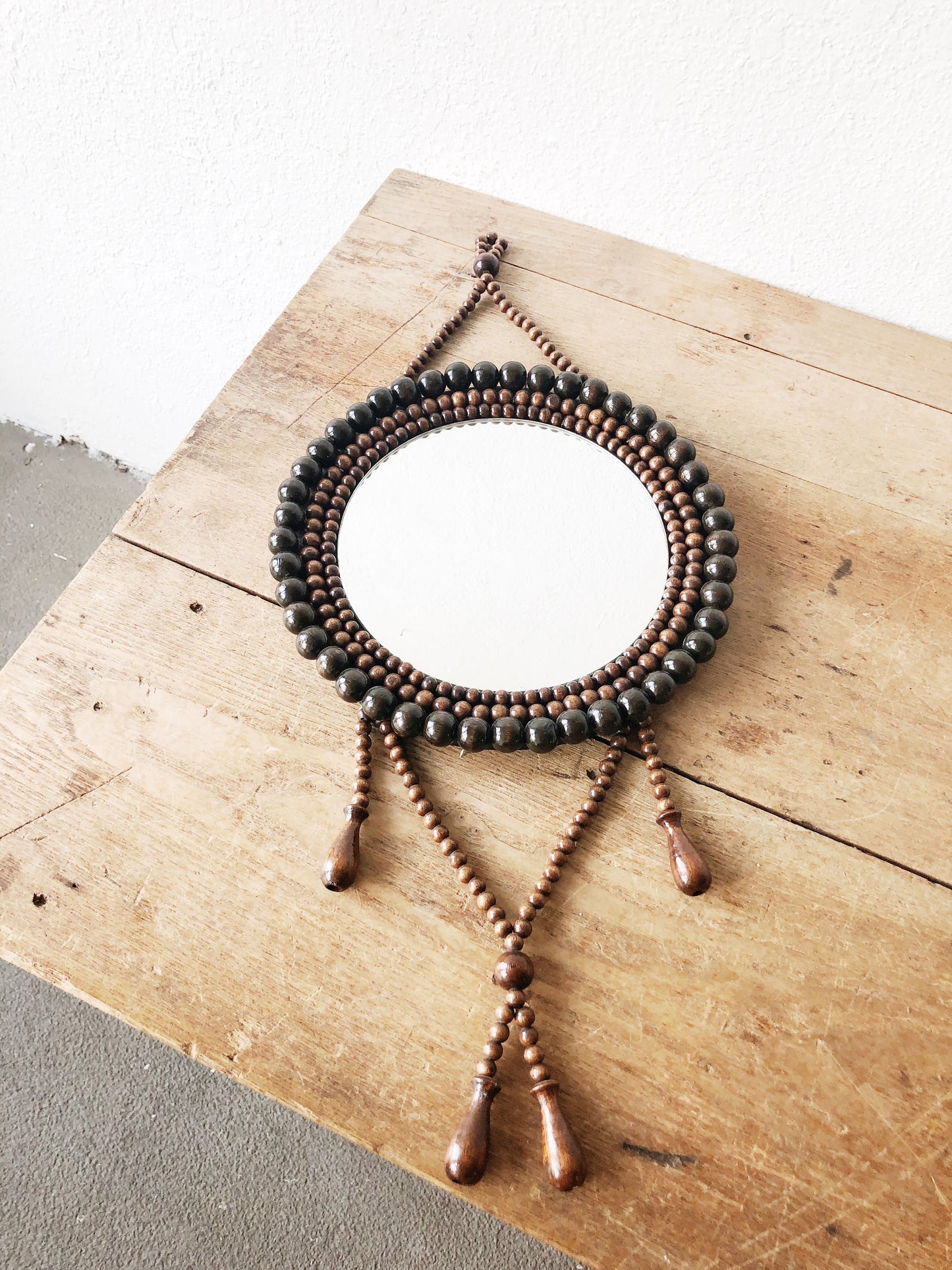 Vintage Beaded Mirror