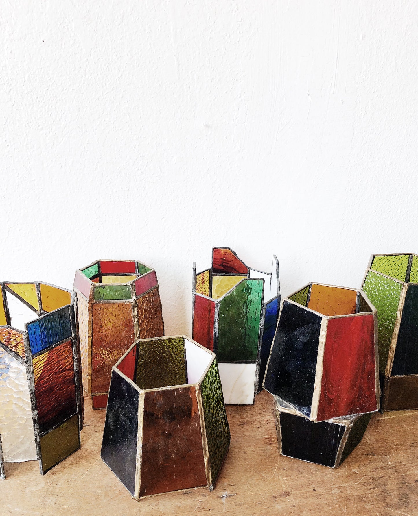 Vintage Stained Glass Lantern